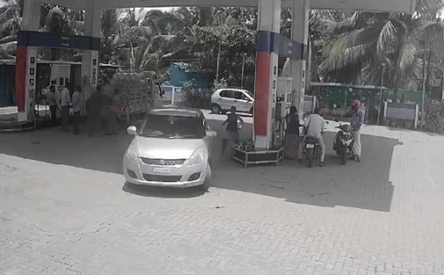 young man left without paying for petrol in the car