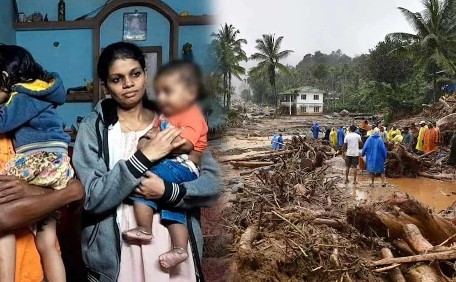 woman becomes mother to children  lost their mother Wayanad landslide
