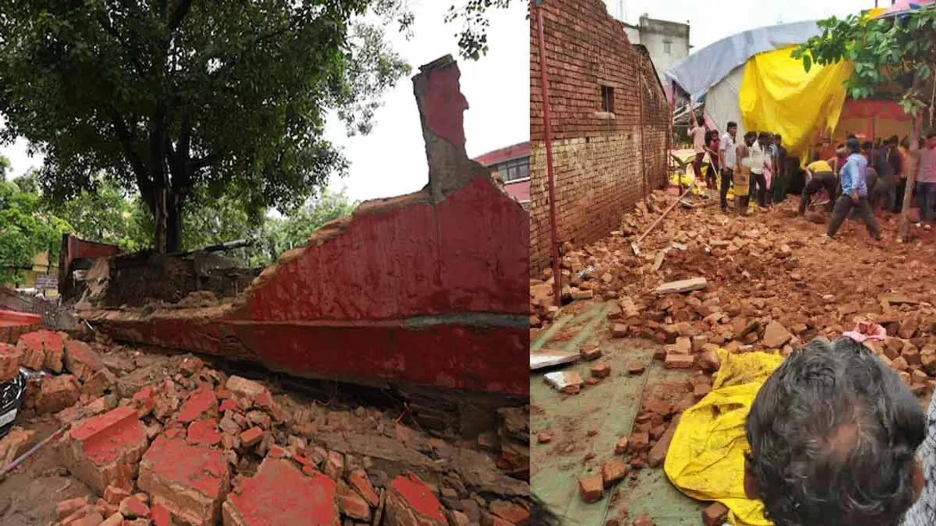 9 minors lose their live in temple wall collapse; Modi condolence