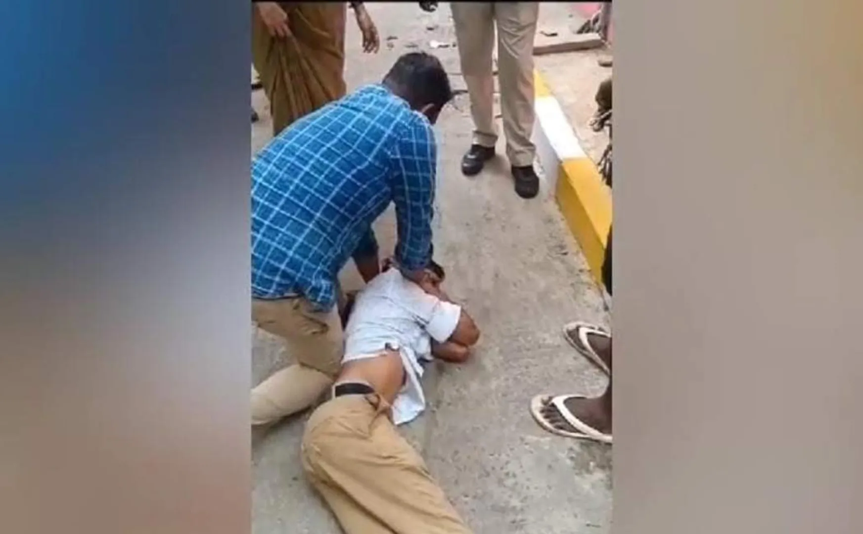 Rescued Sub inspector who gave first aid to the driver who had a seizure
