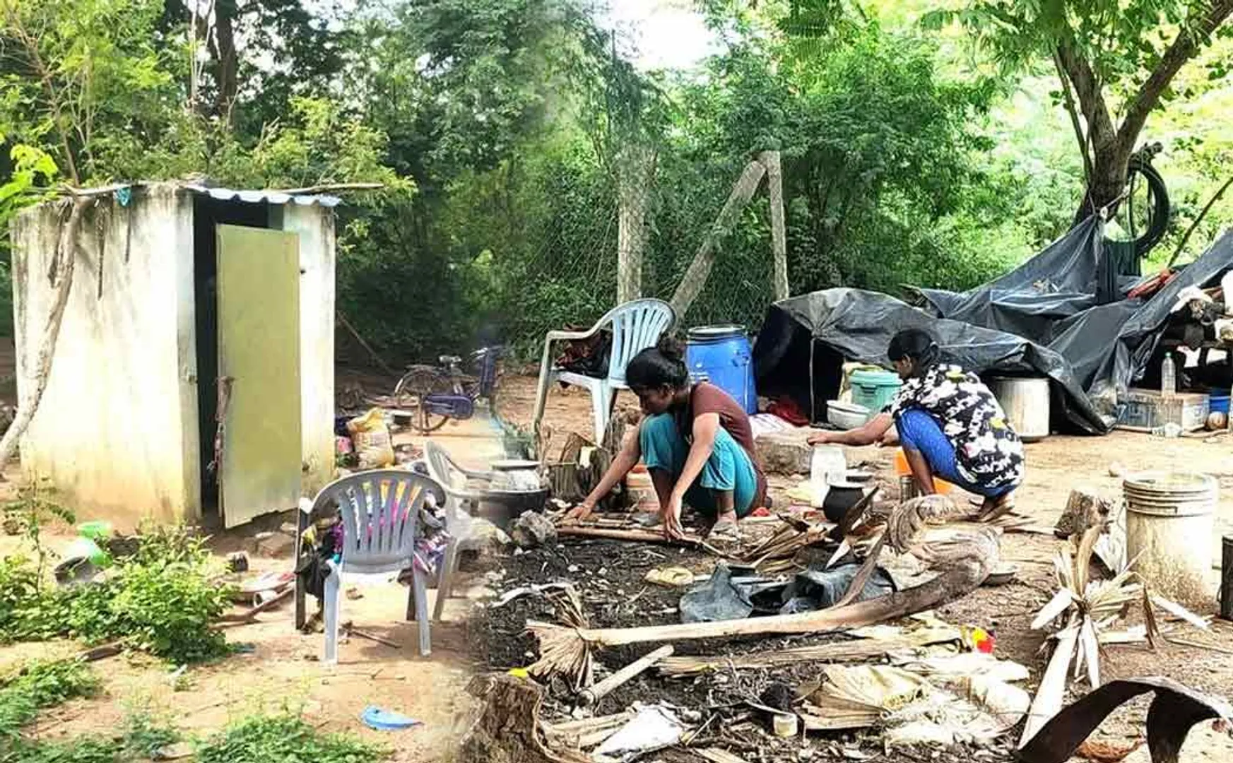  life of 3 girls living under a tree without a home