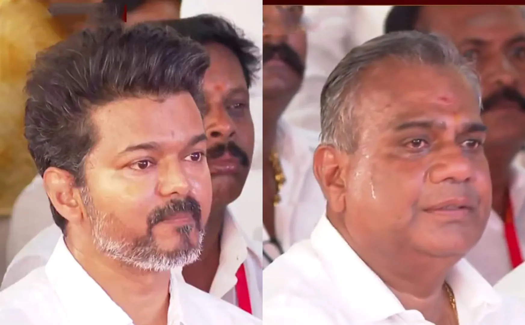 vijay get emotional at tvk flag introducing function