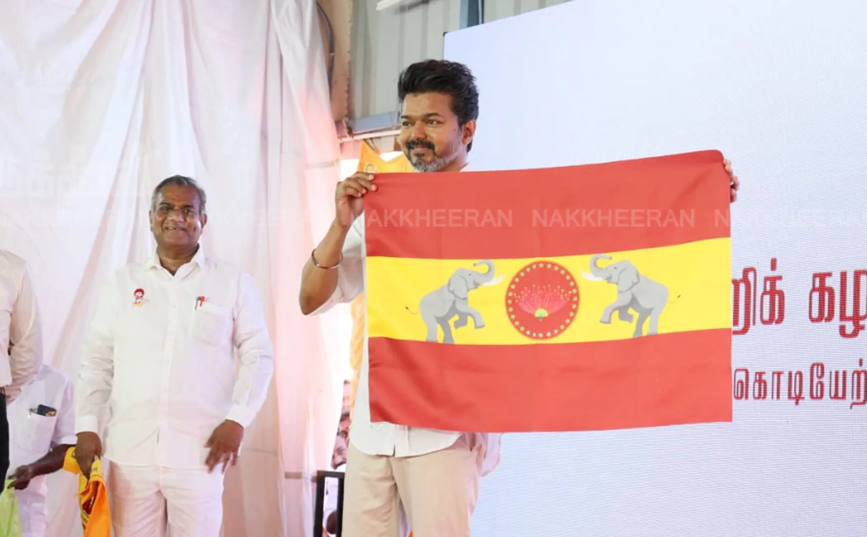 vijay tvk flag introduced function