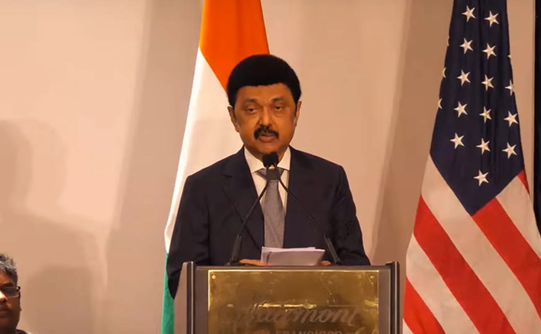 CM stalin speech in America Tamil Nadu is a highly developed state