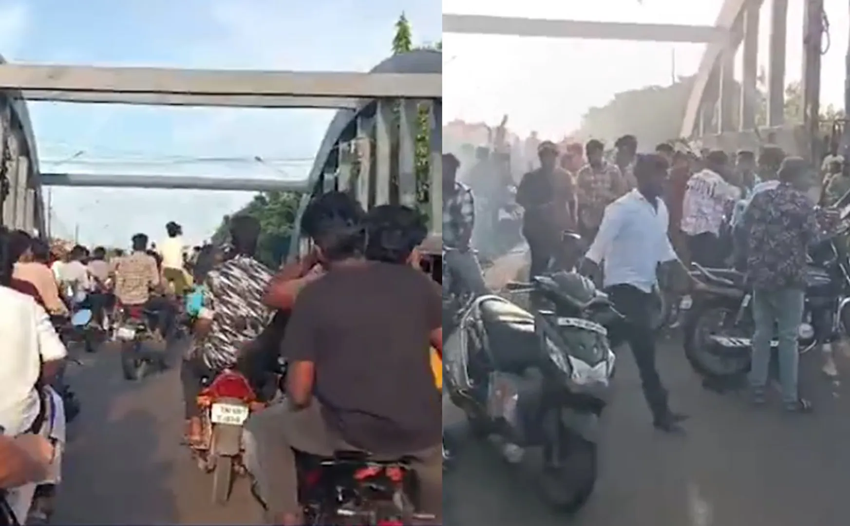 the goat vijay fans celebration traffic jam in madurai 