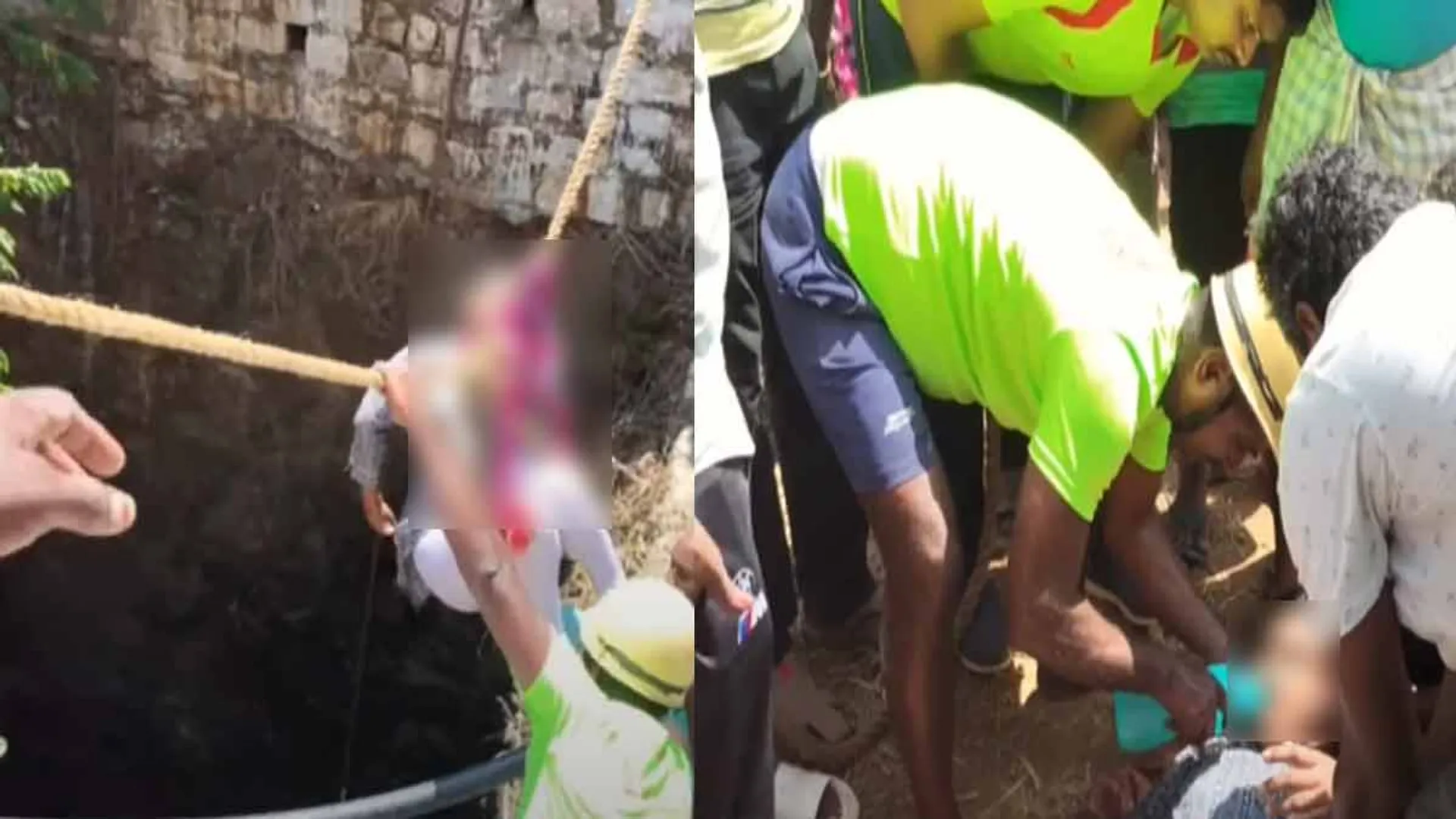 A wife unwilling to see her husband dead; Jumping into a 100 feet well caused excitement
