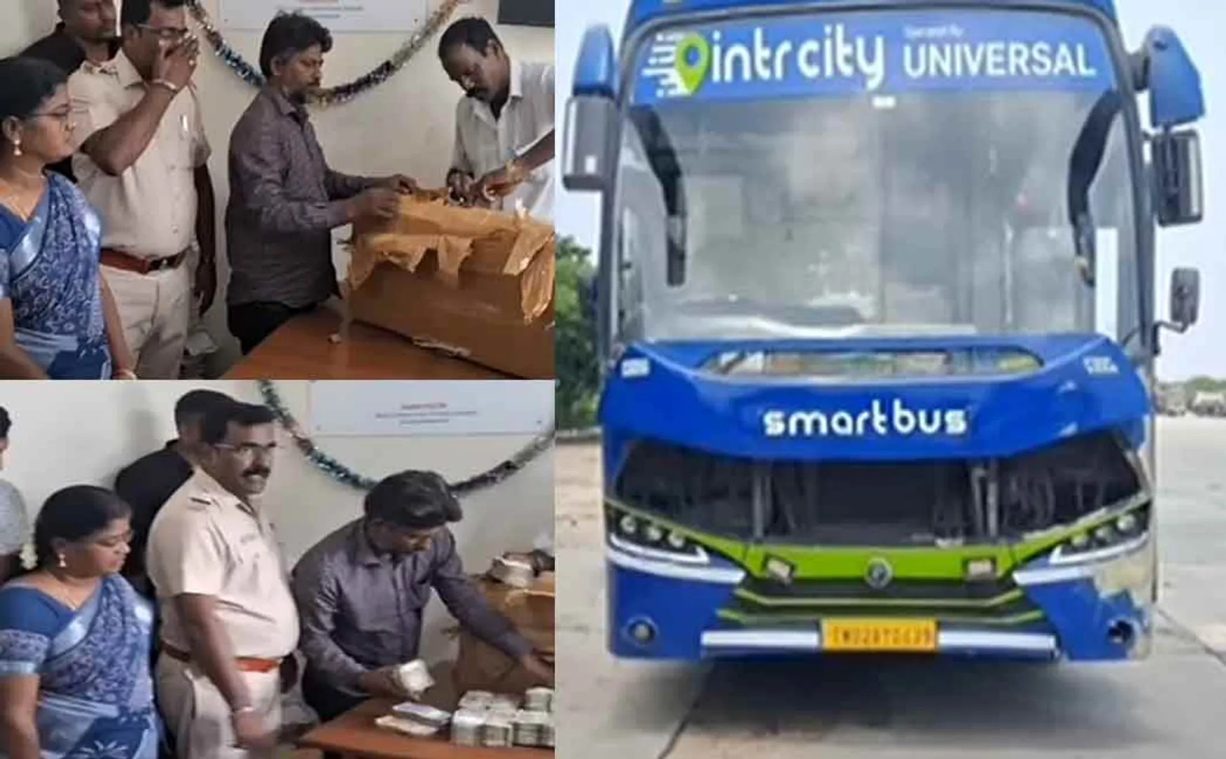 2.15 crore rupees stuck in omni bus; Shock in Chennai