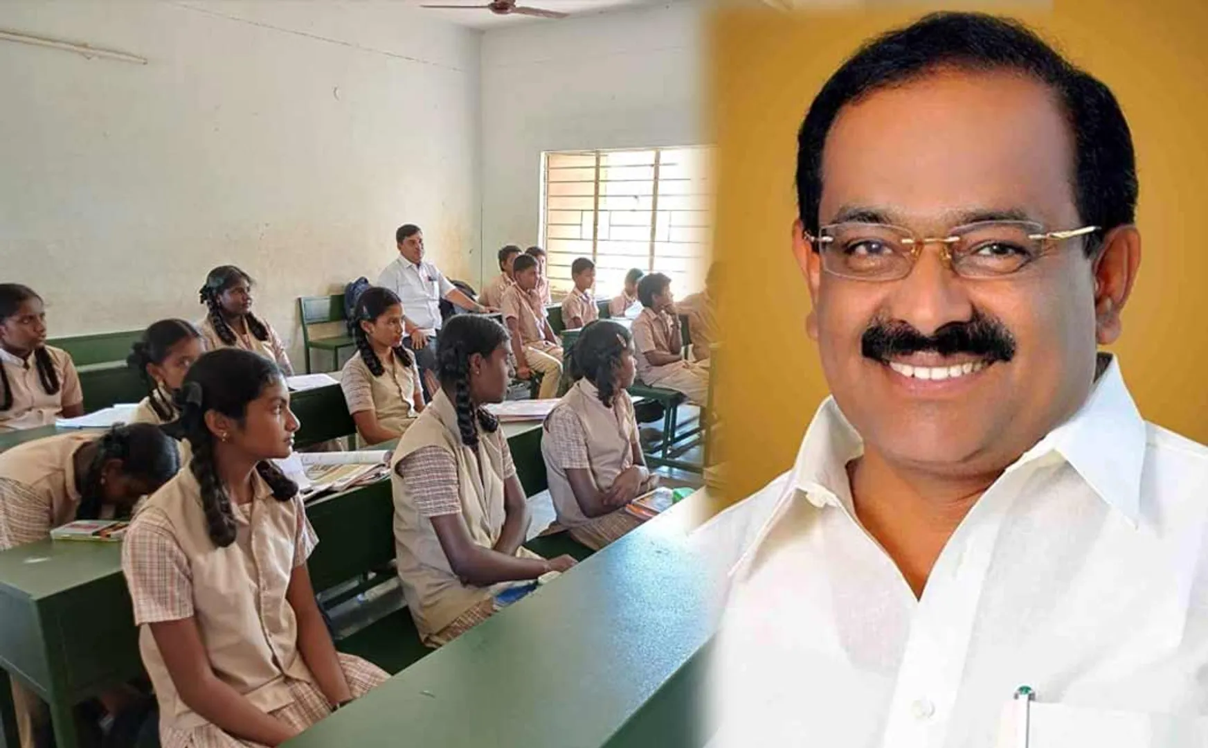Minister sakkarapani New is conducting English classes for government school students at his own expense