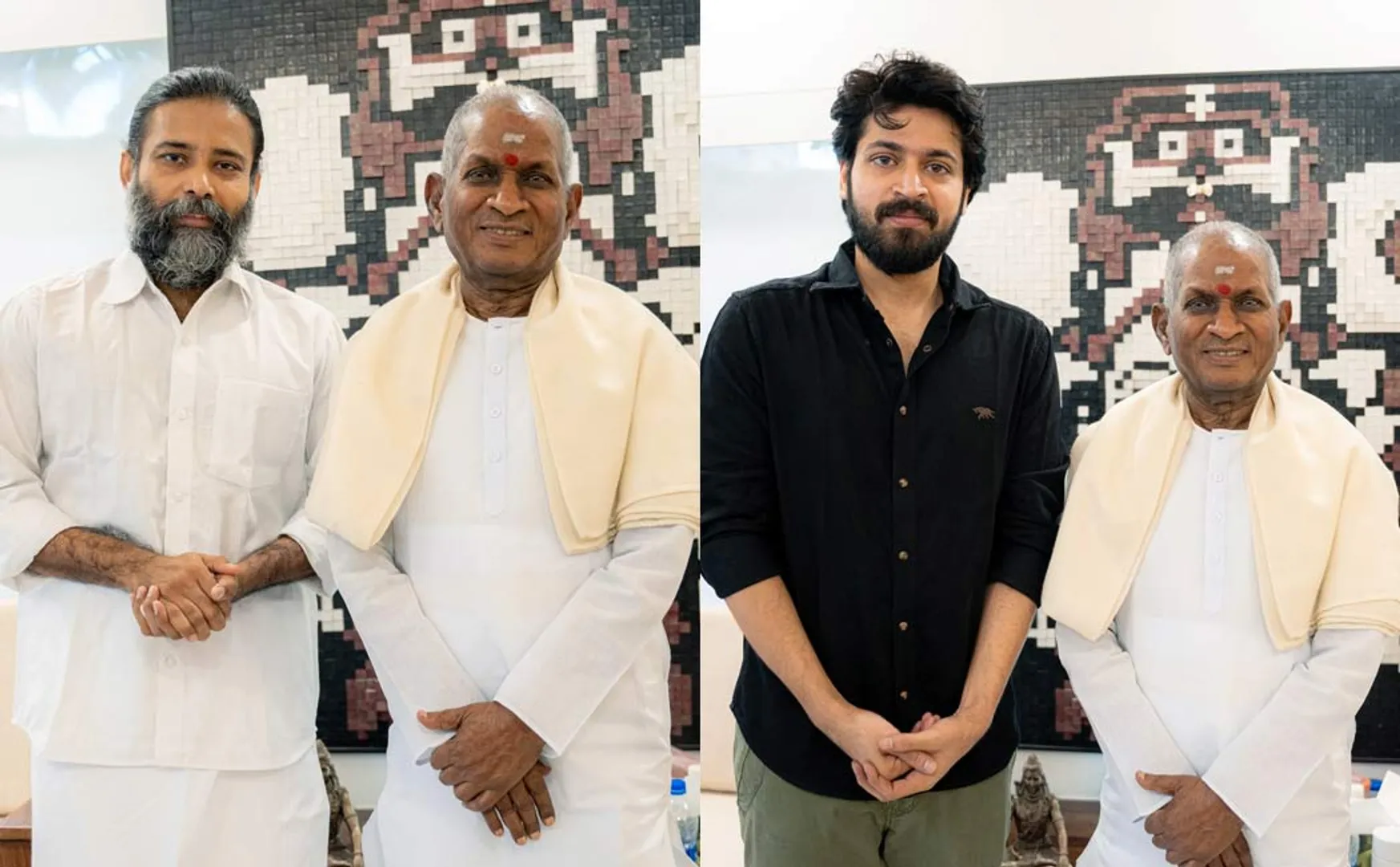 lubber pandhu team meets ilaiyaraaja