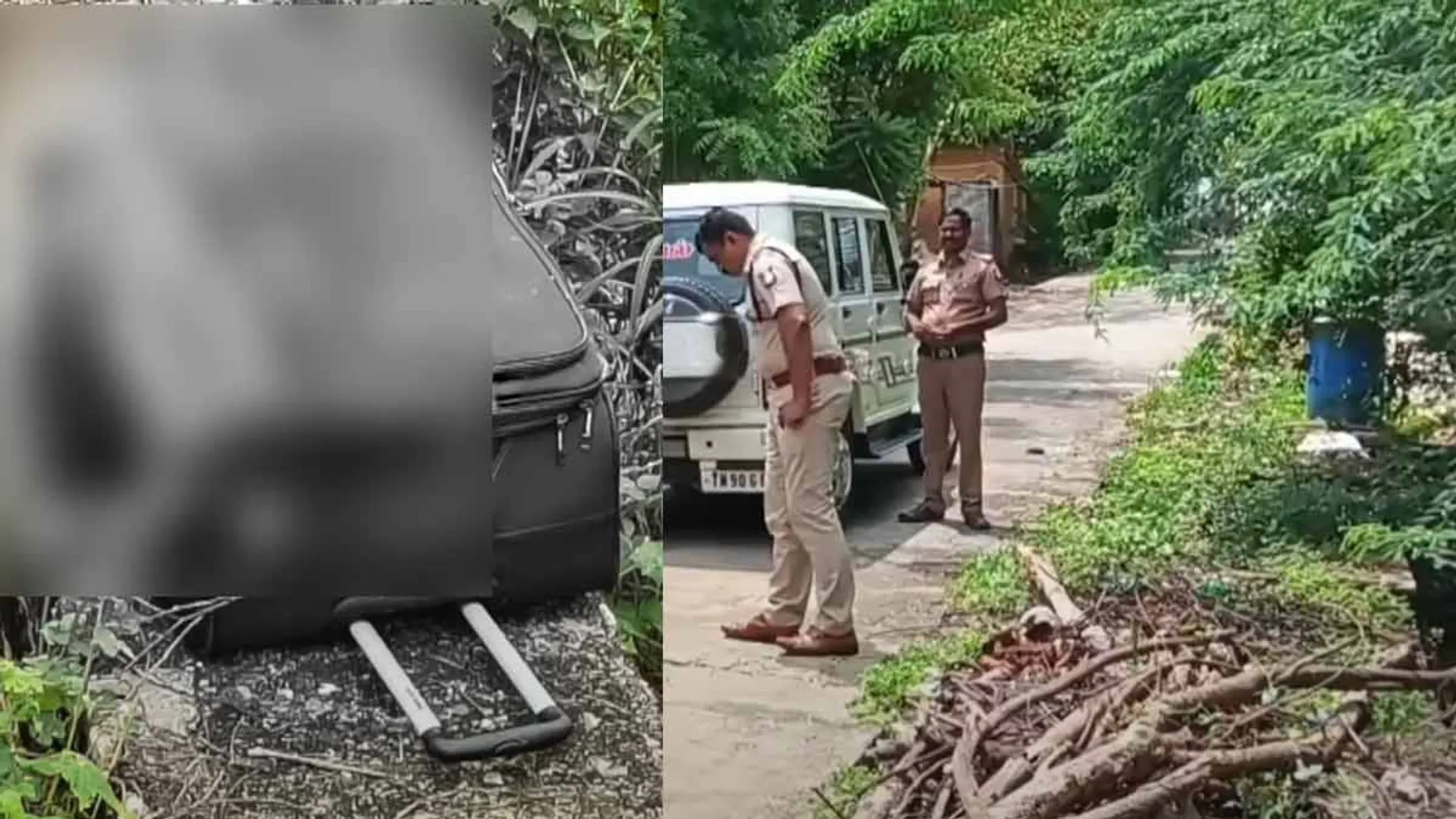  Again the female corpse in the suitcase;  Police investigation