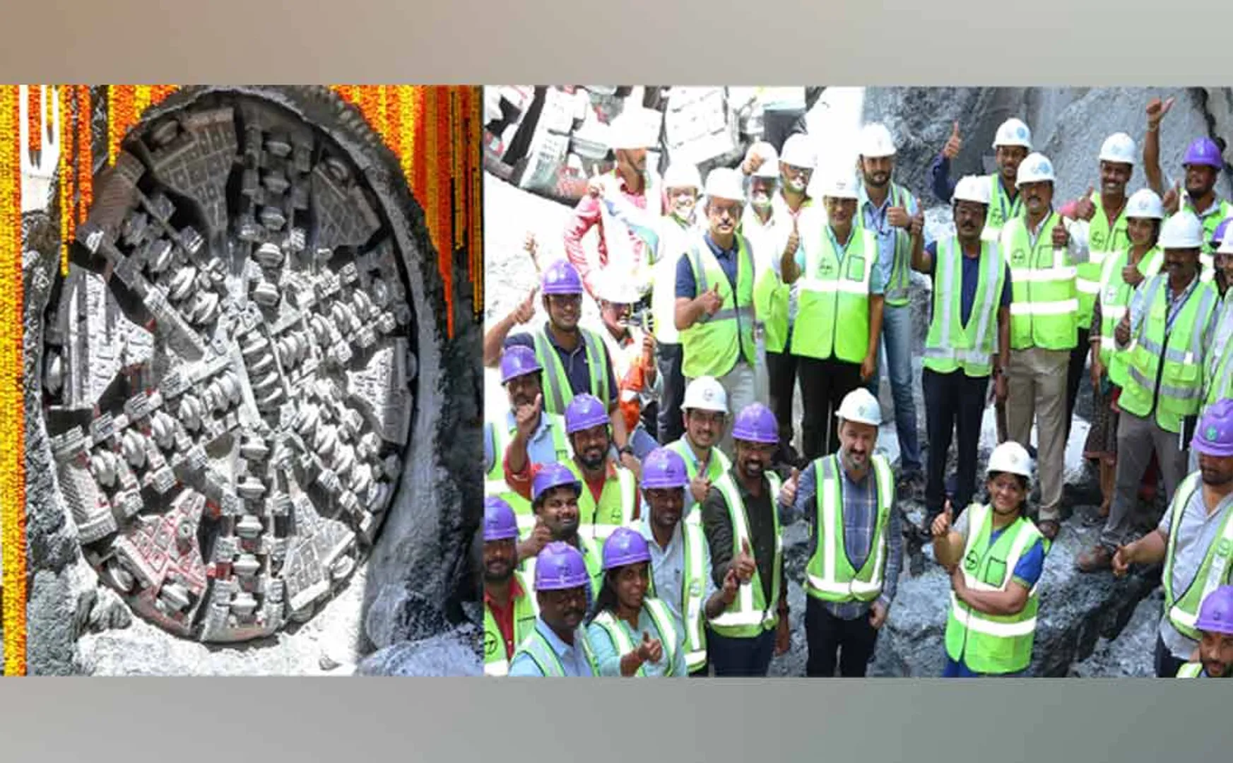cmrl says Completion of tunneling work for chennai Metro Rail 