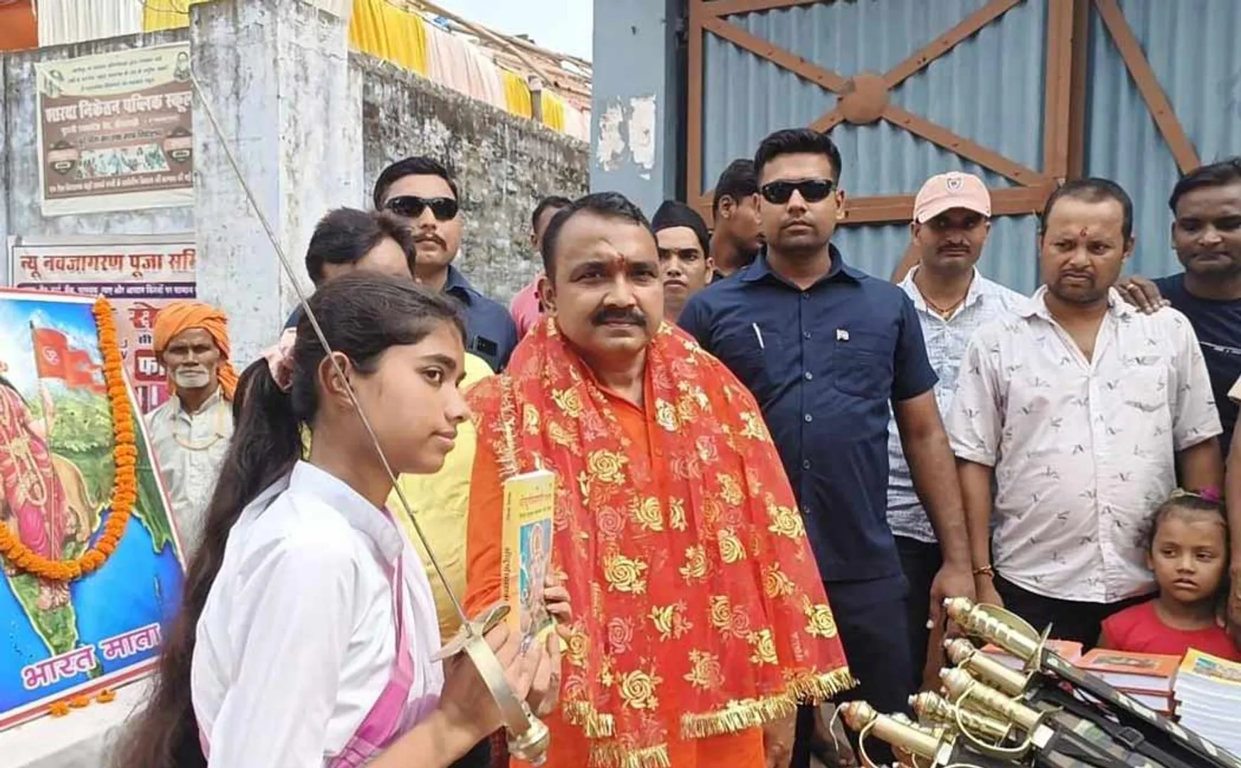 BJP MLA's Distribution of swords to female students in bihar