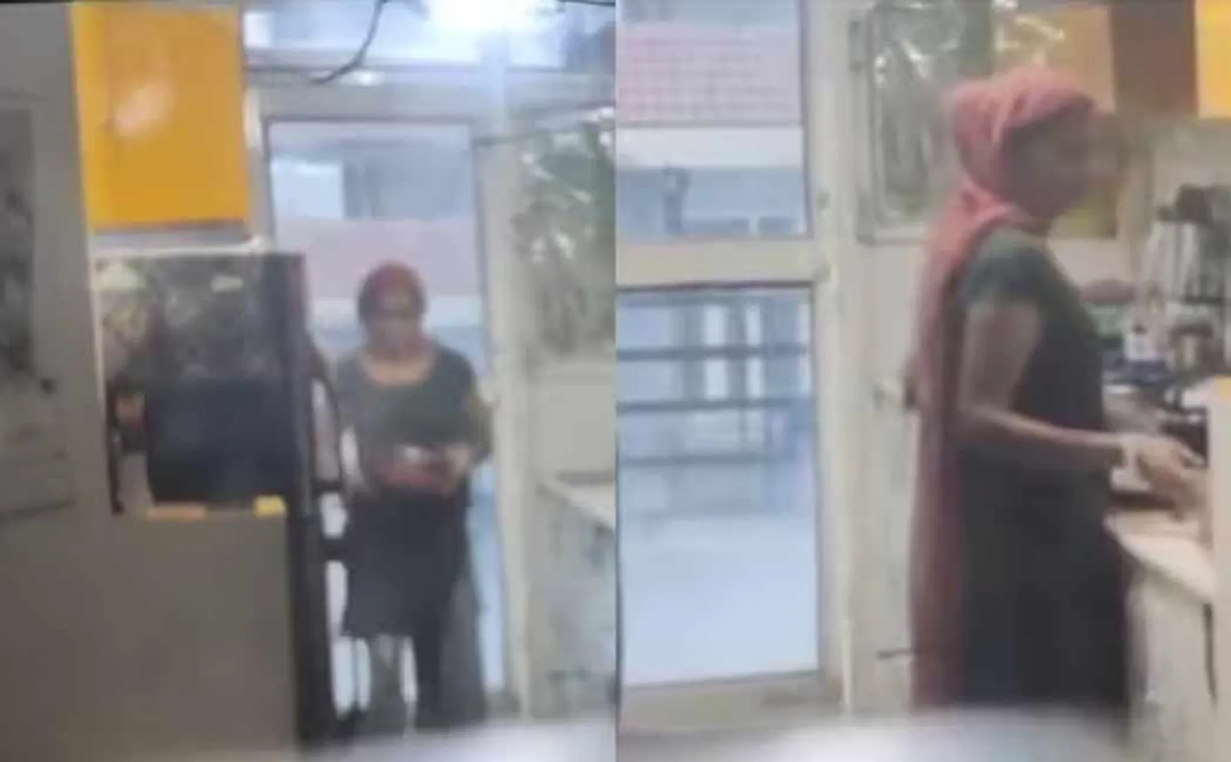 The maid caught on camera on Urine-mixed food for house