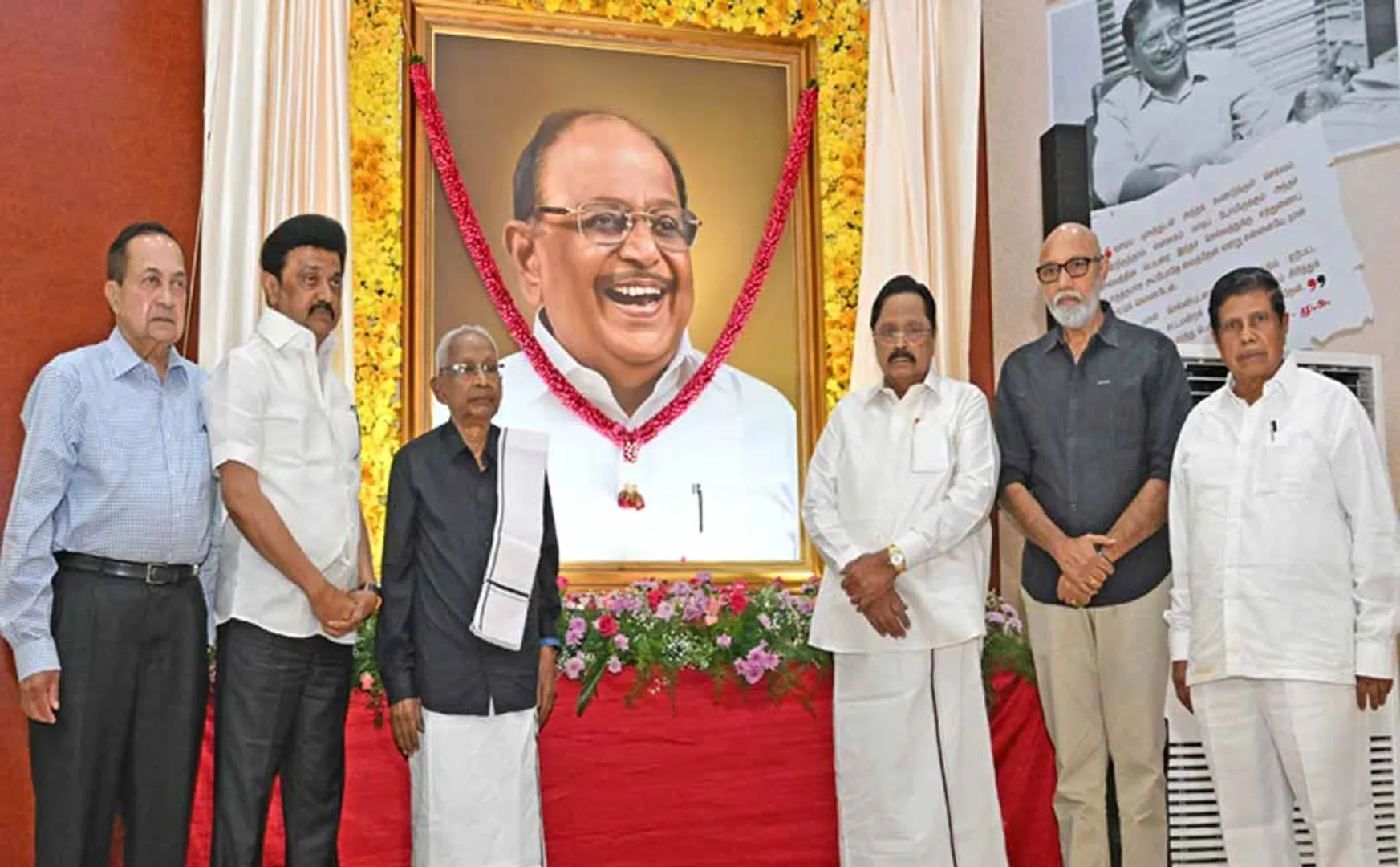 Murasoli Selvam's portrait unveiled at Anna Institute
