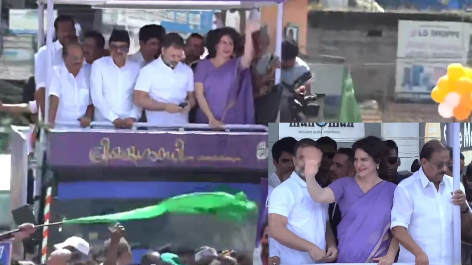  'Priyanka Gandhi on the Road Show'-Congress Chief Ministers Camp in Kerala