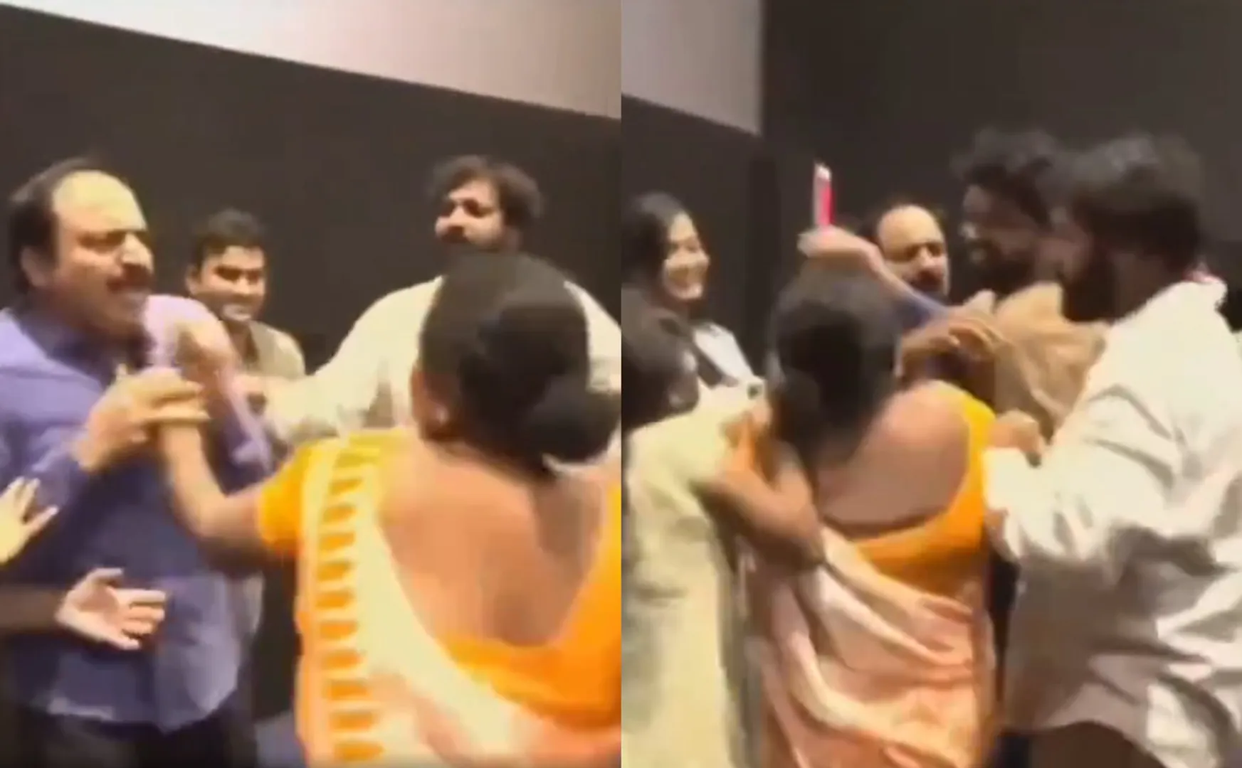 Actor NT Ramaswamy gets slapped by a female fan regards love reddy screening