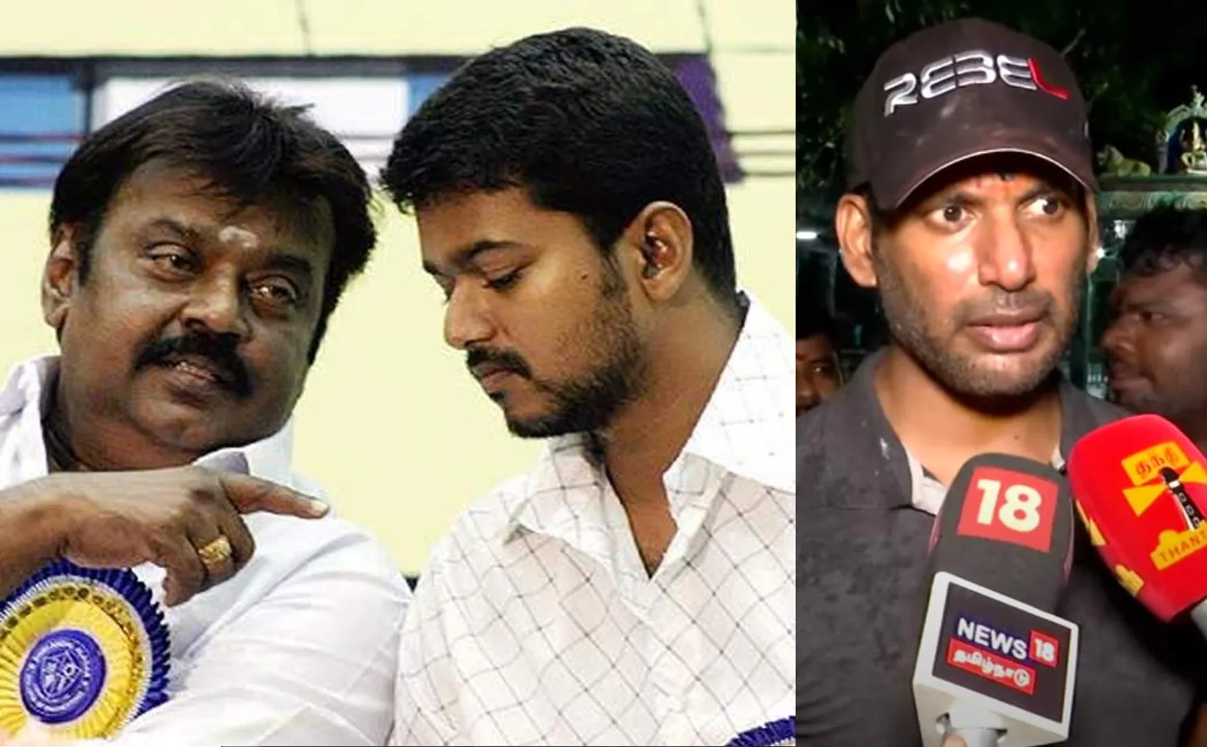 vishal compares vijaykanth and vijay in politics
