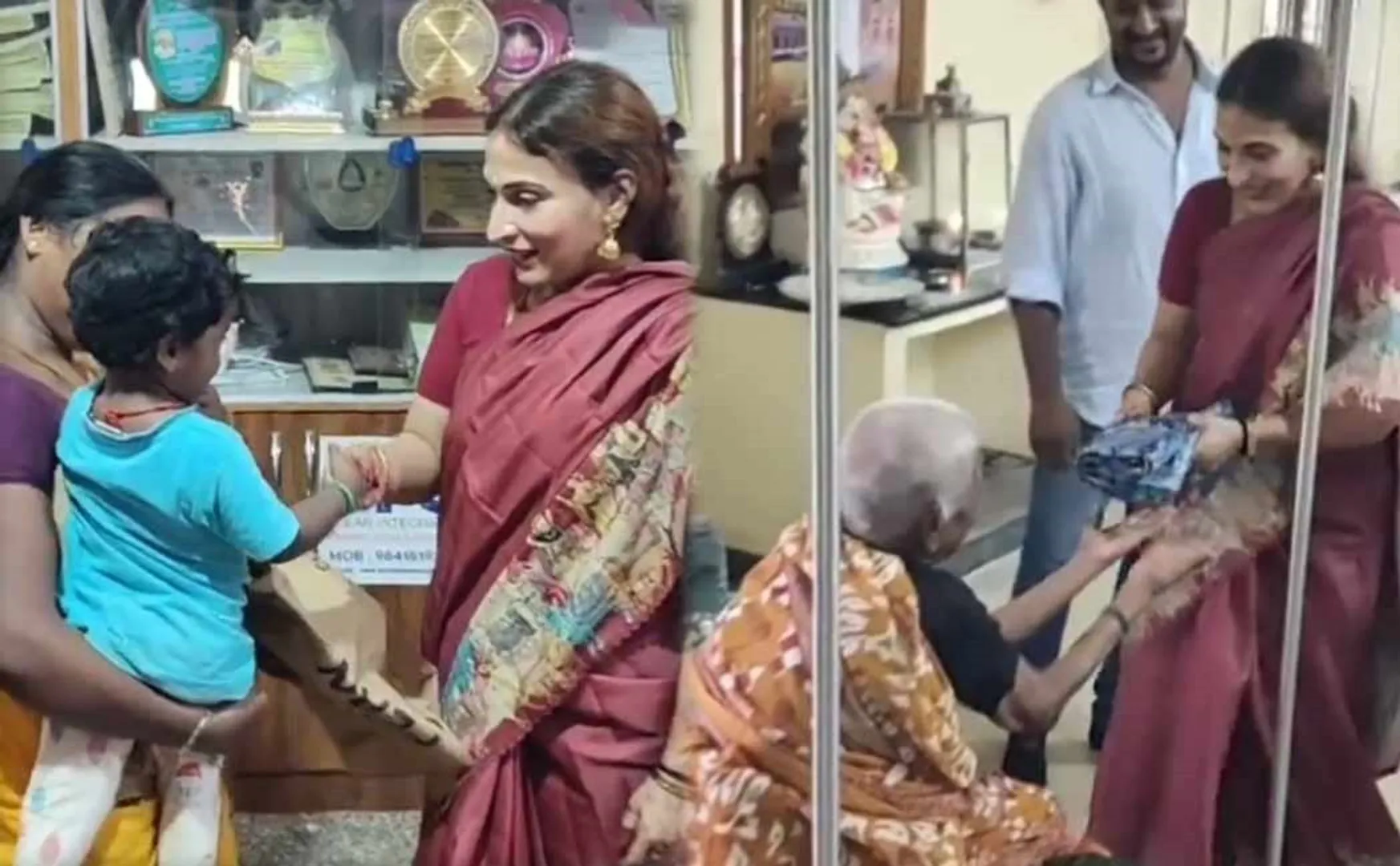 aishwarya rajinikanth celebrates diwali by gifting dress to helpless people