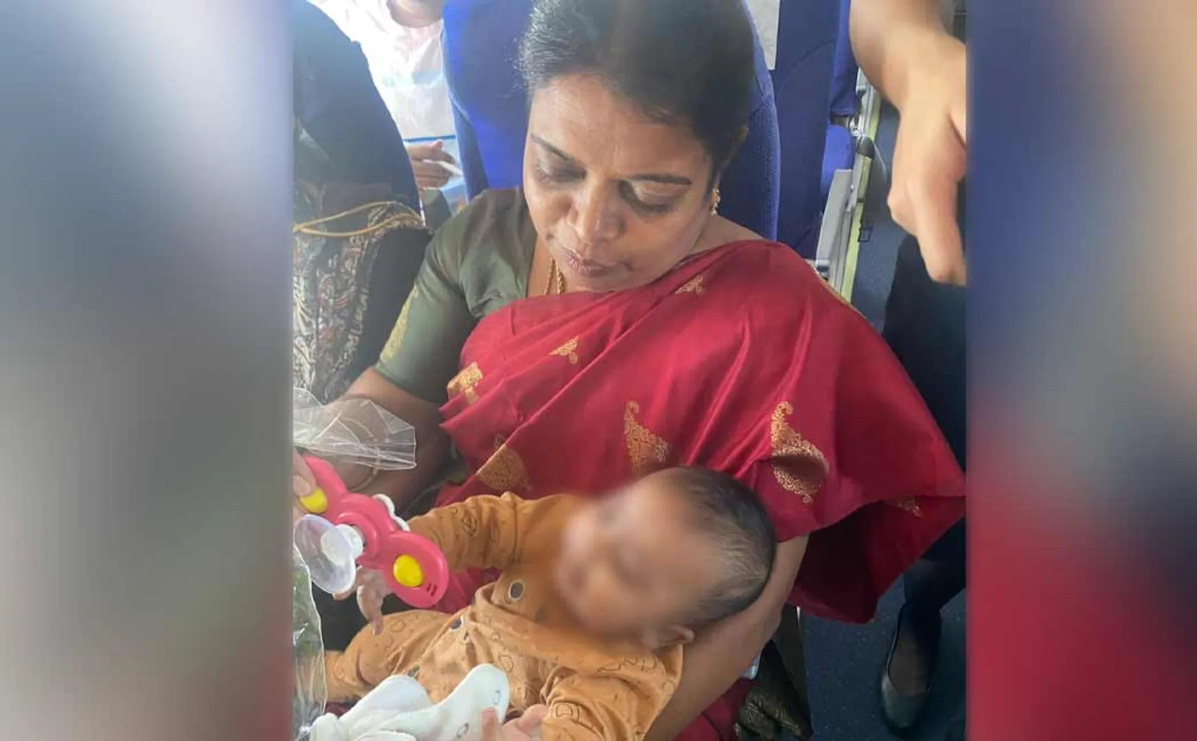 Minister Geetha Jeevan stopped the crying baby by singing a lullaby