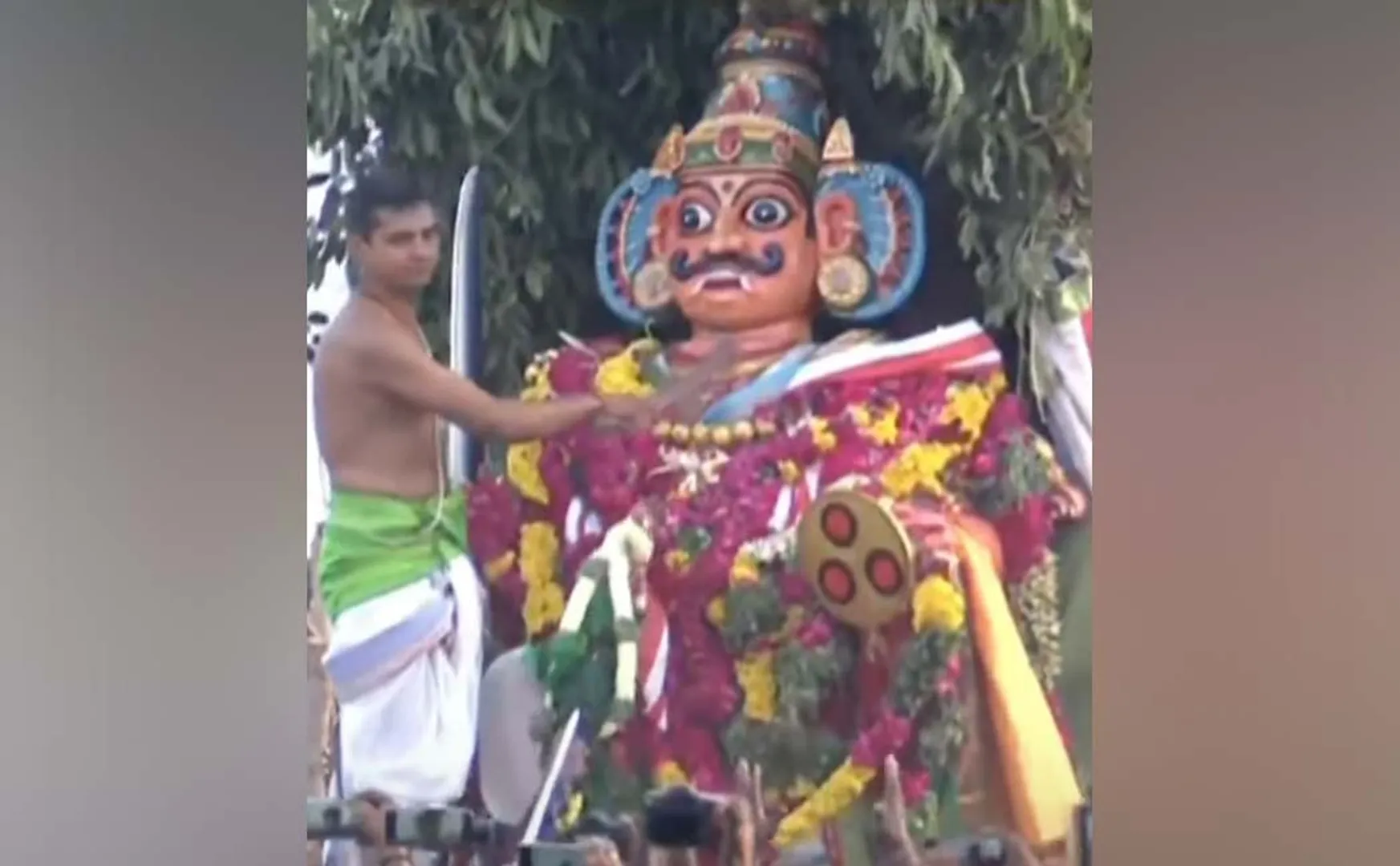 Soorasamharam event in Tiruchendur with the slogan Arokhara 
