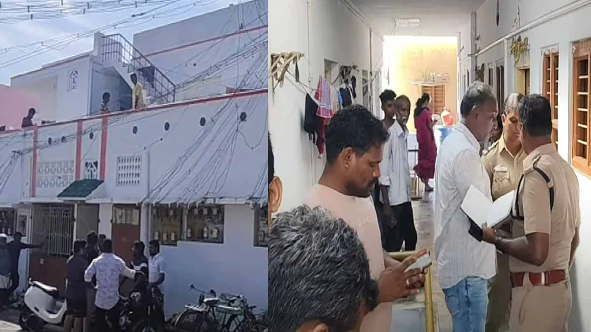 Pregnant wife, 6-year-old daughter; Husband's cruel act - sensation in Karur