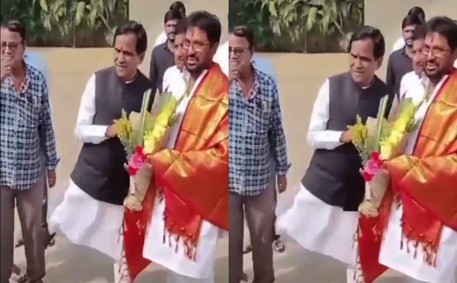 Senior BJP leader who kicked the volunteer in maharashtra