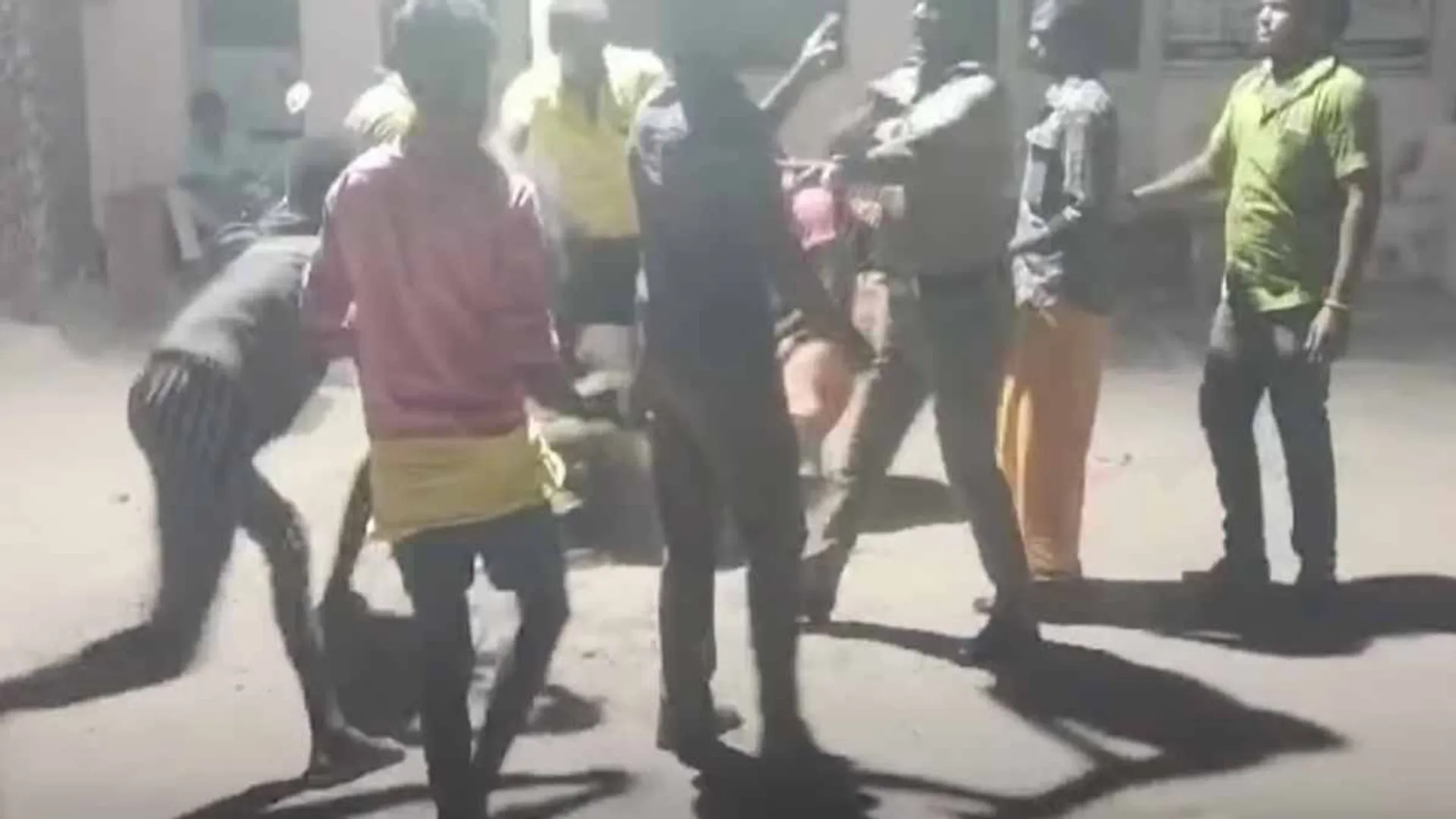  A drunken mob attacked the police