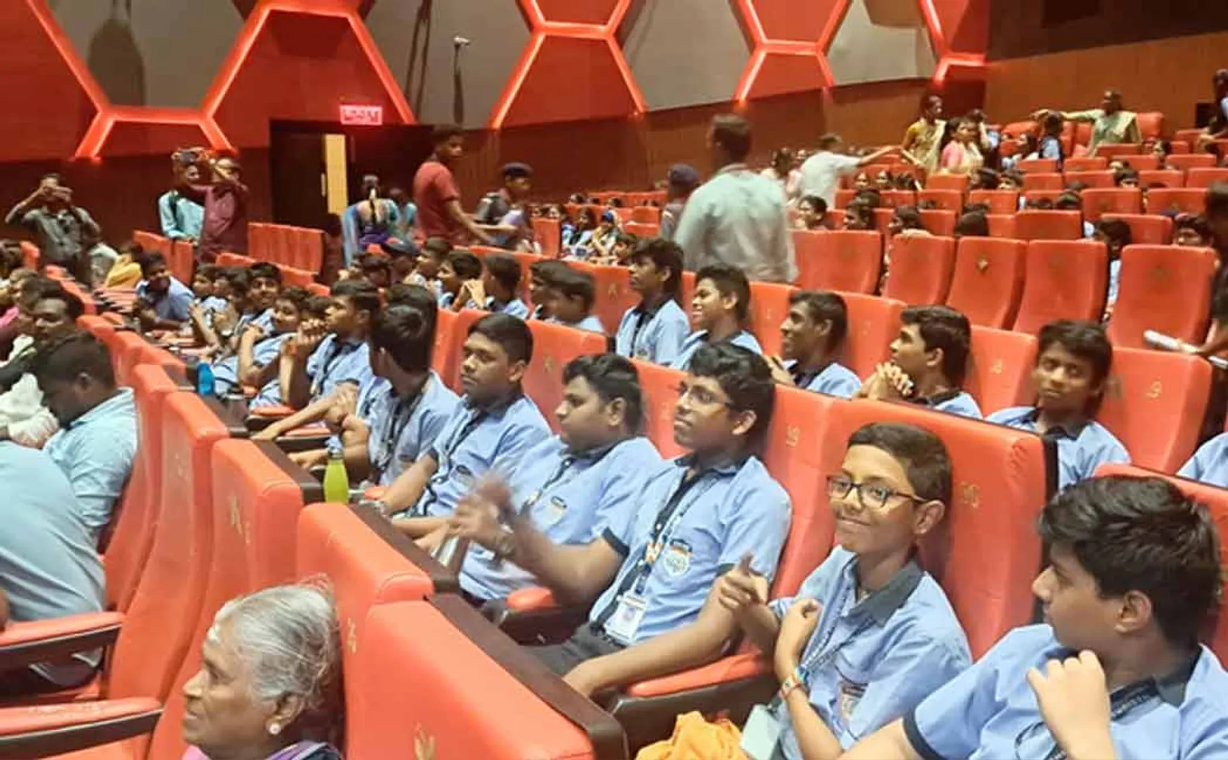 School students who enjoyed watching the movie 'Amaran'!