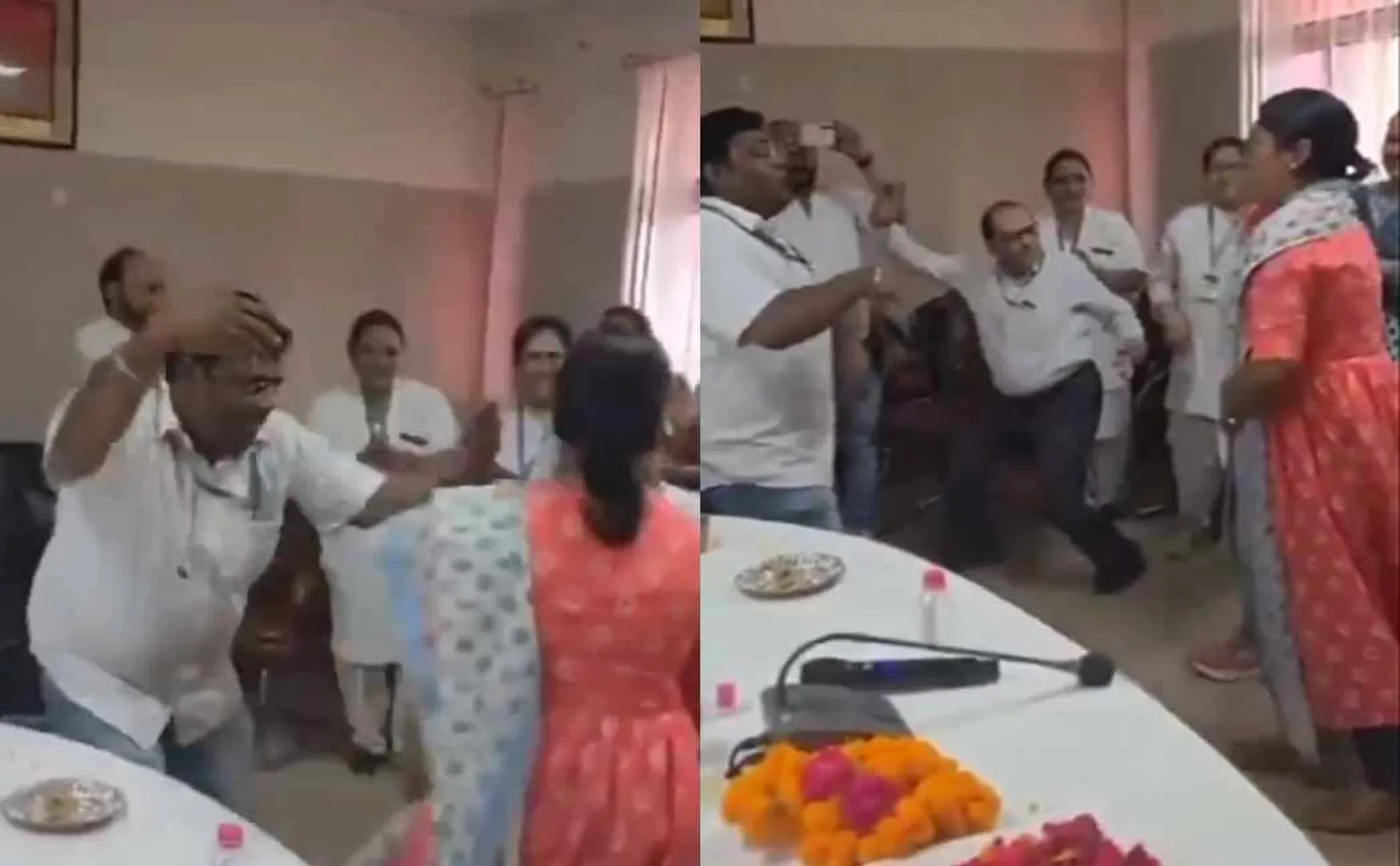 A party at a government hospital at uttar pradesh