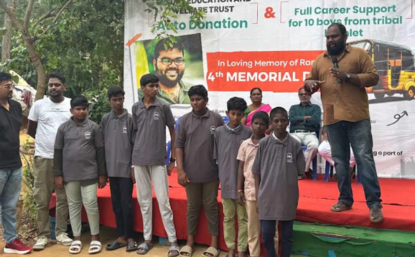  voluntary organization that bears  entire educational expenses of 10 tribal students