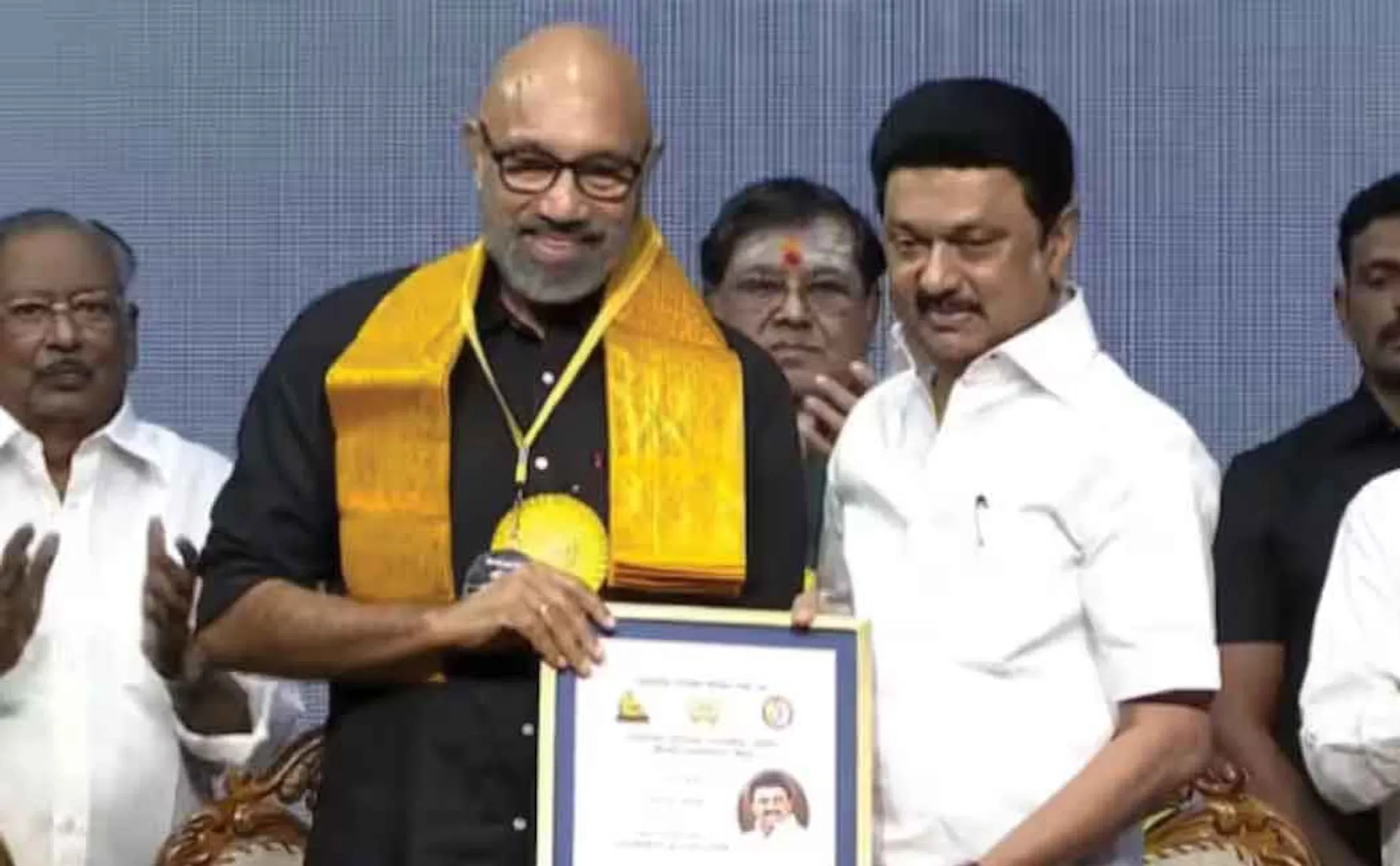 Chief Minister praises actor Sathyaraj