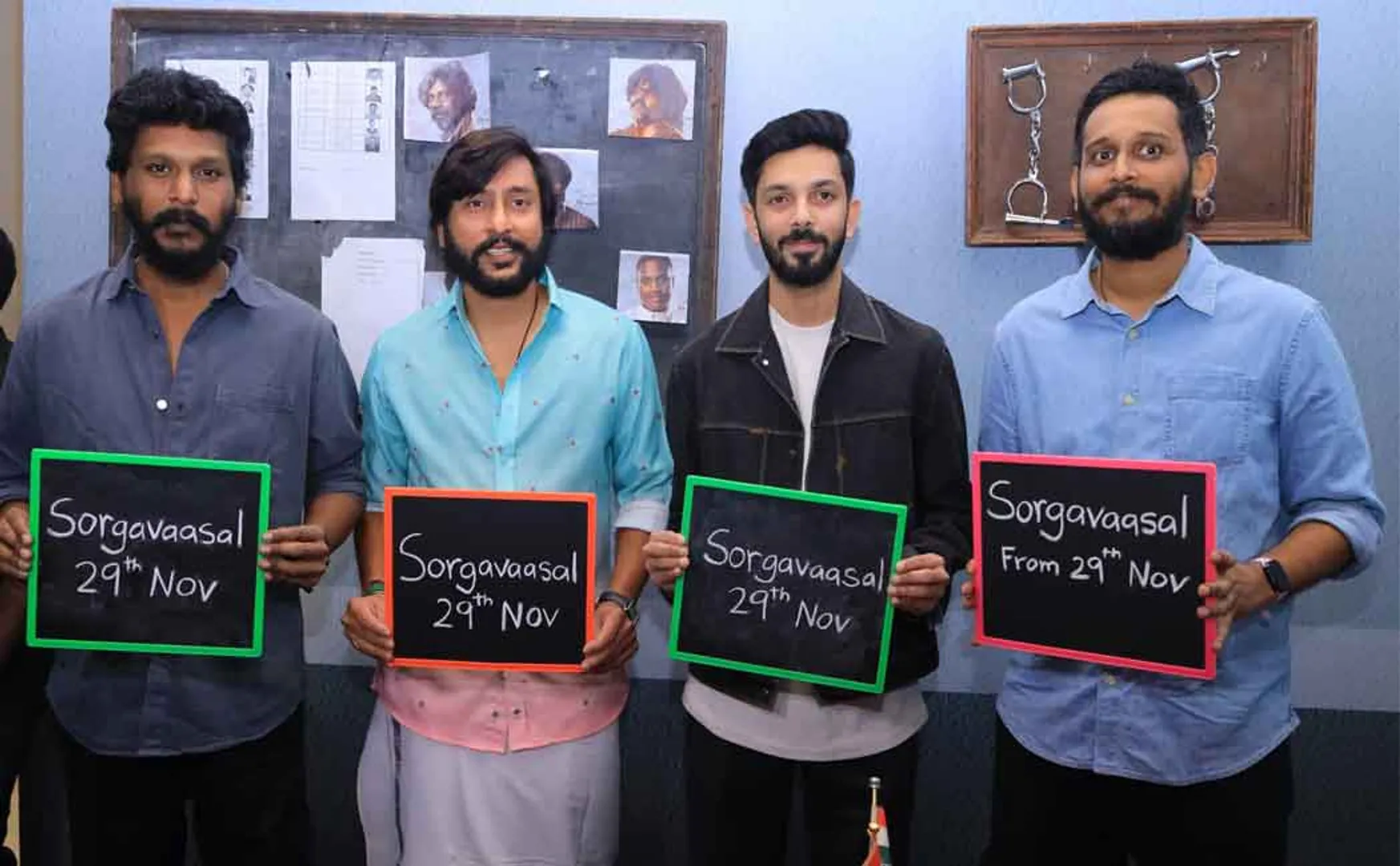 rj balaji sorgavasal Movie trailer released