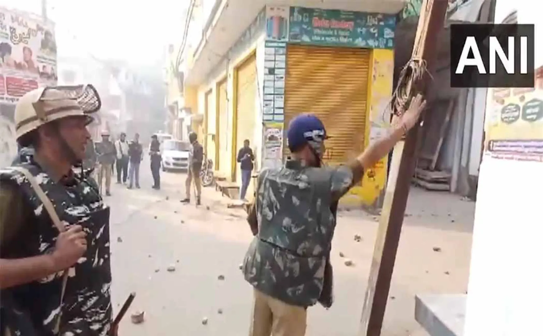 Protest against inspection of mosque Stone-pelting incident 