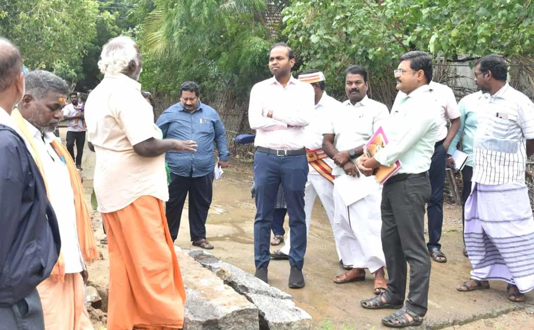 District Collector inspects rain-affected areas in Chidambaram area
