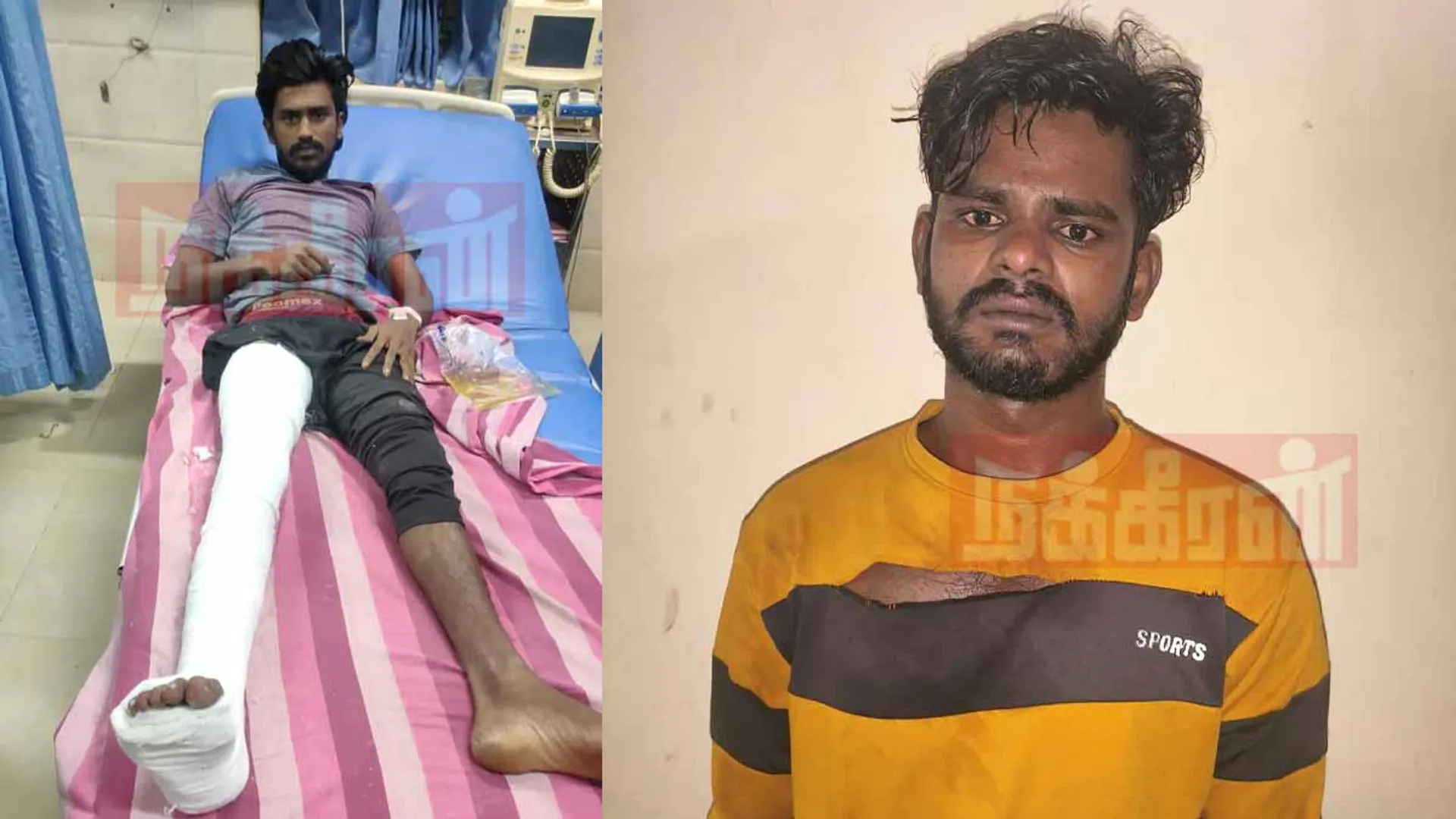 Hindu munnani leader threatened with batak; He broke his leg while fleeing