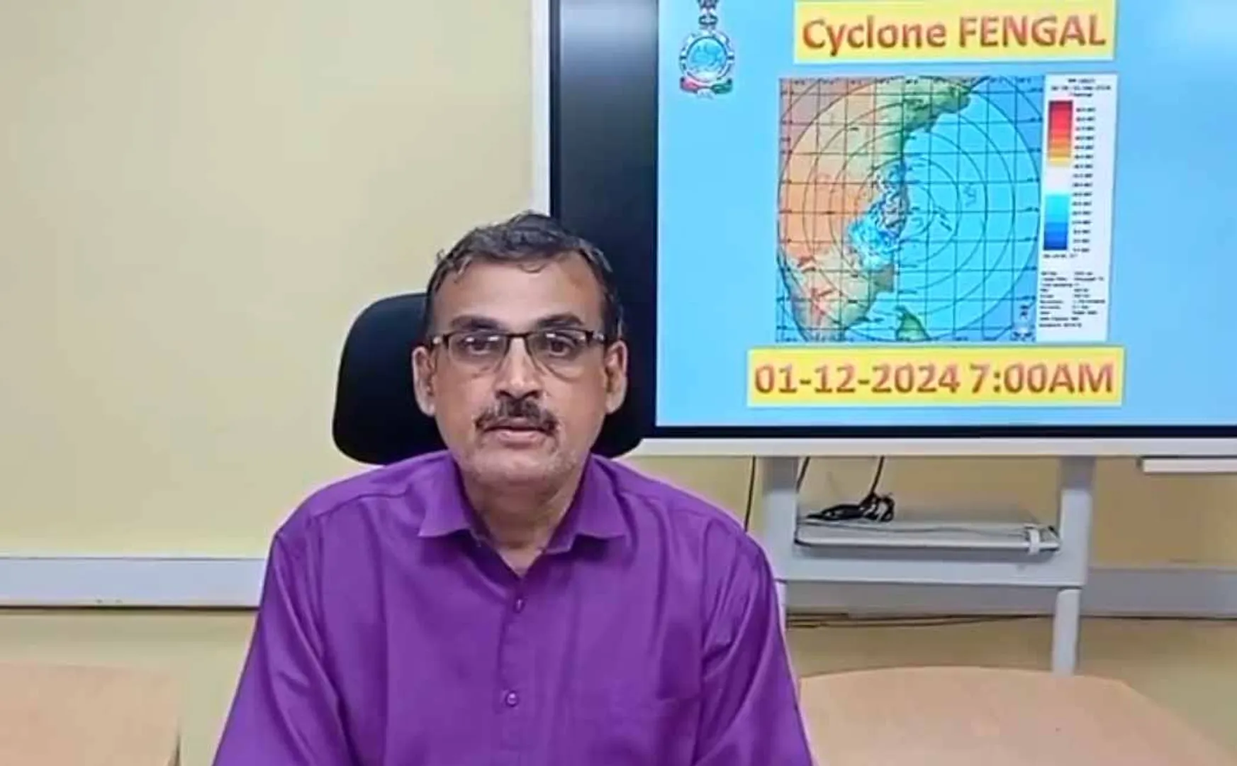 Director of Met Center Balachandran important information about Fengal Storm 