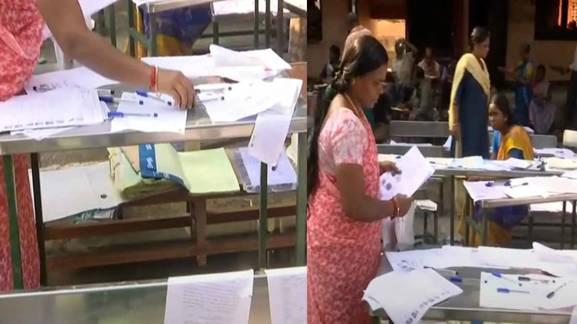Rain that damaged the school; Employees who dry the certificates