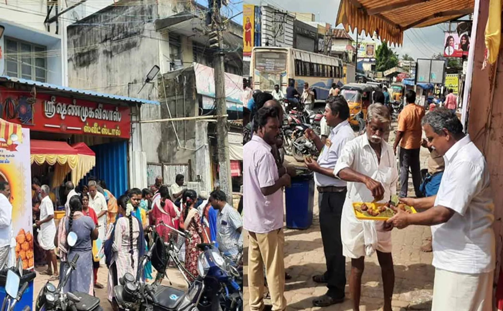 A shopkeeper who offers free vada at chidambaram