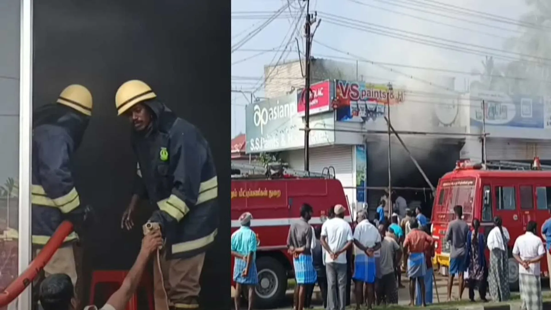  A husband and wife fight set fire to a shop?; Bustle near Omalur