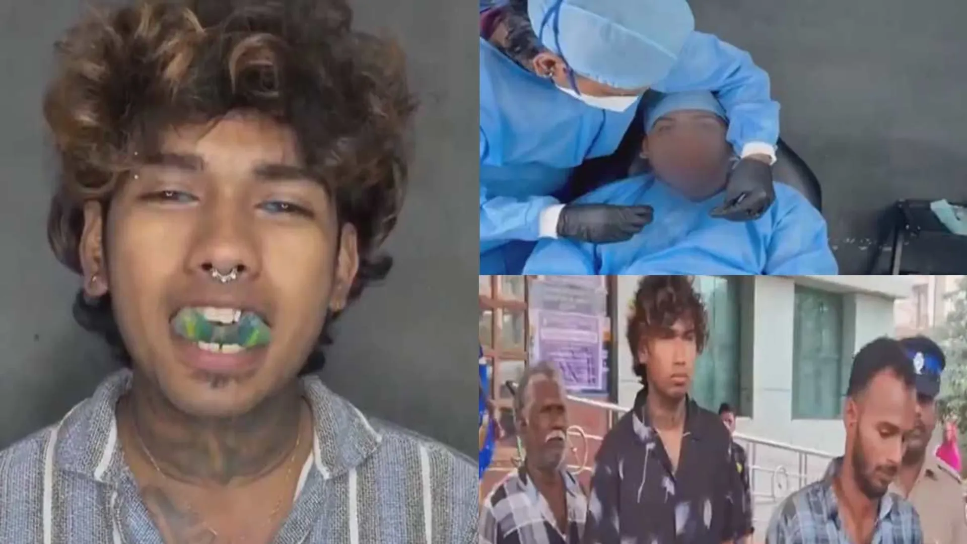 Cut the tongue in two and tattoo;  The youth was arrested in action