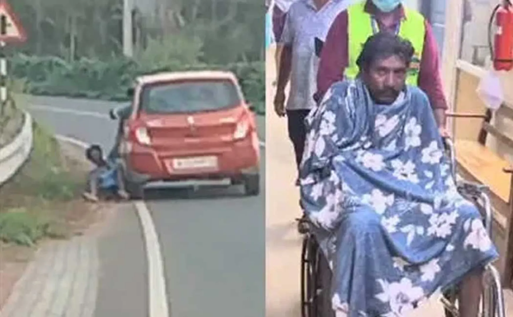 A mob tied the hand of an tribal man and dragged him into a car in kerala