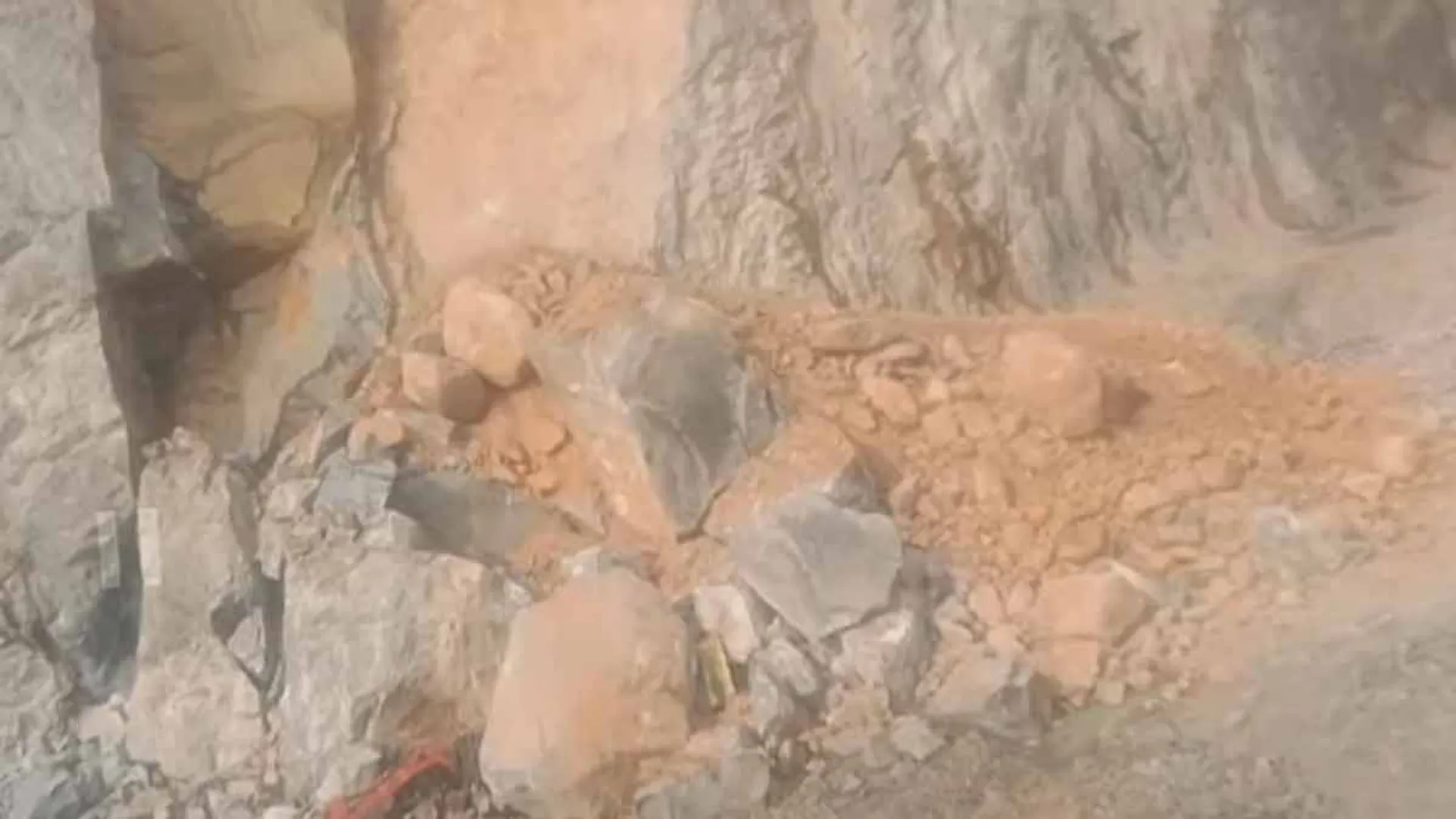 Rockfall at Calquary; What is the condition of those trapped inside?