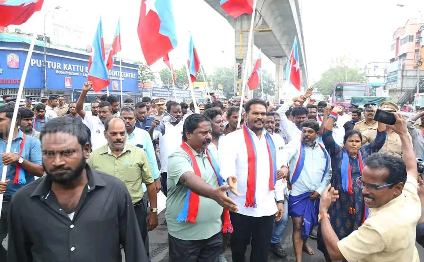 Amit Shah's speech on Ambedkar; VCK Road protest