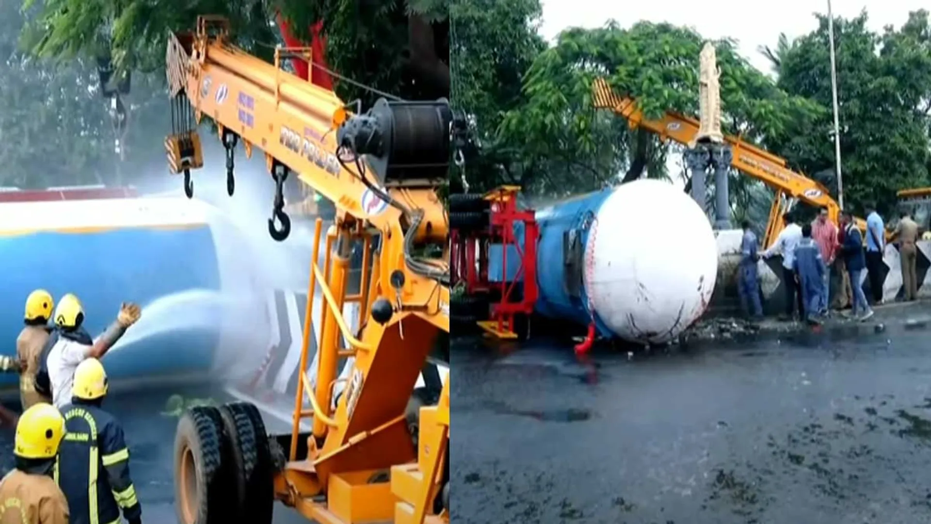 Gas Tanker Truck Accident; Driver arrested