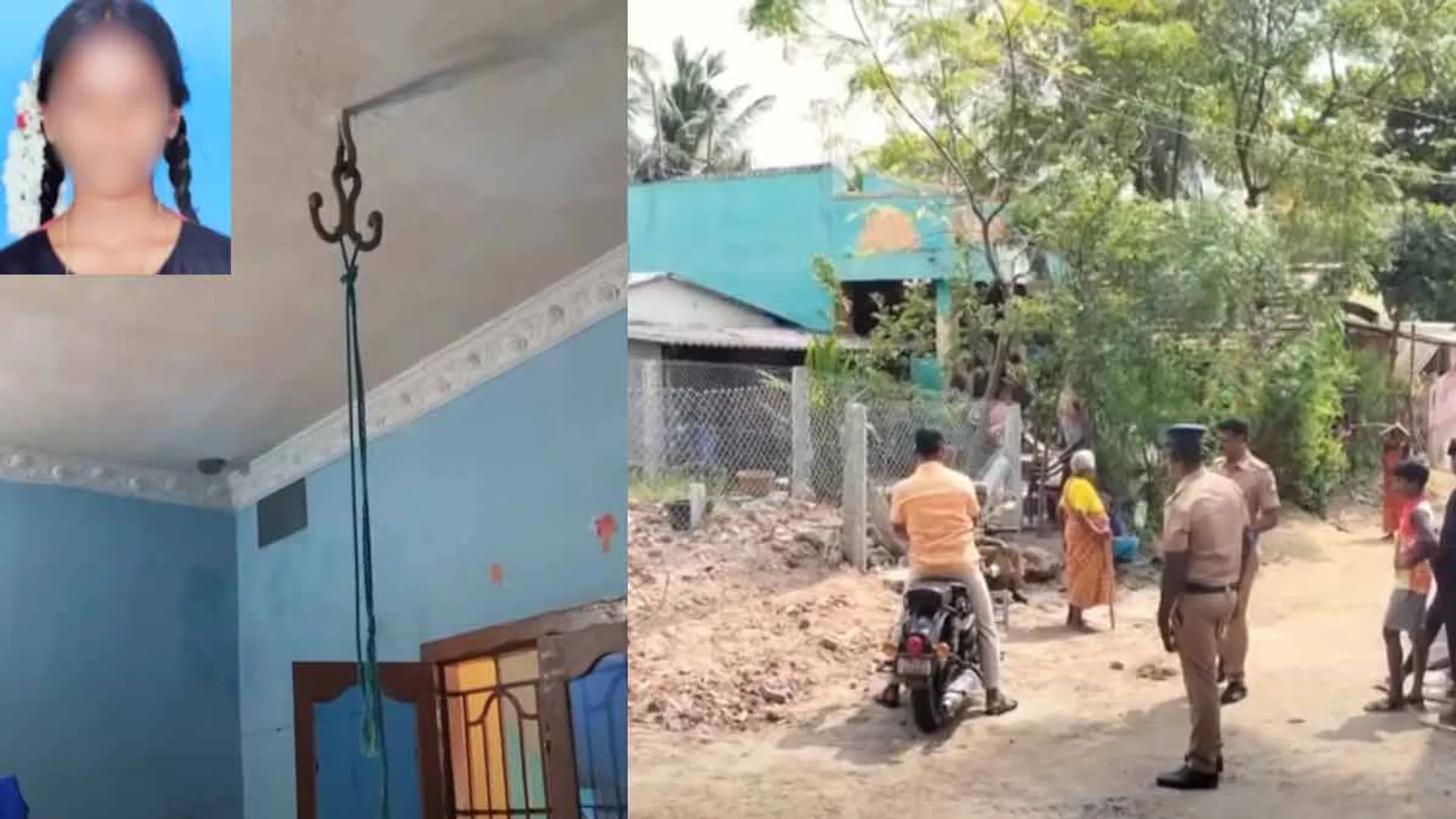  A girl who tied a swing to a cloth lose their live ; Police investigation