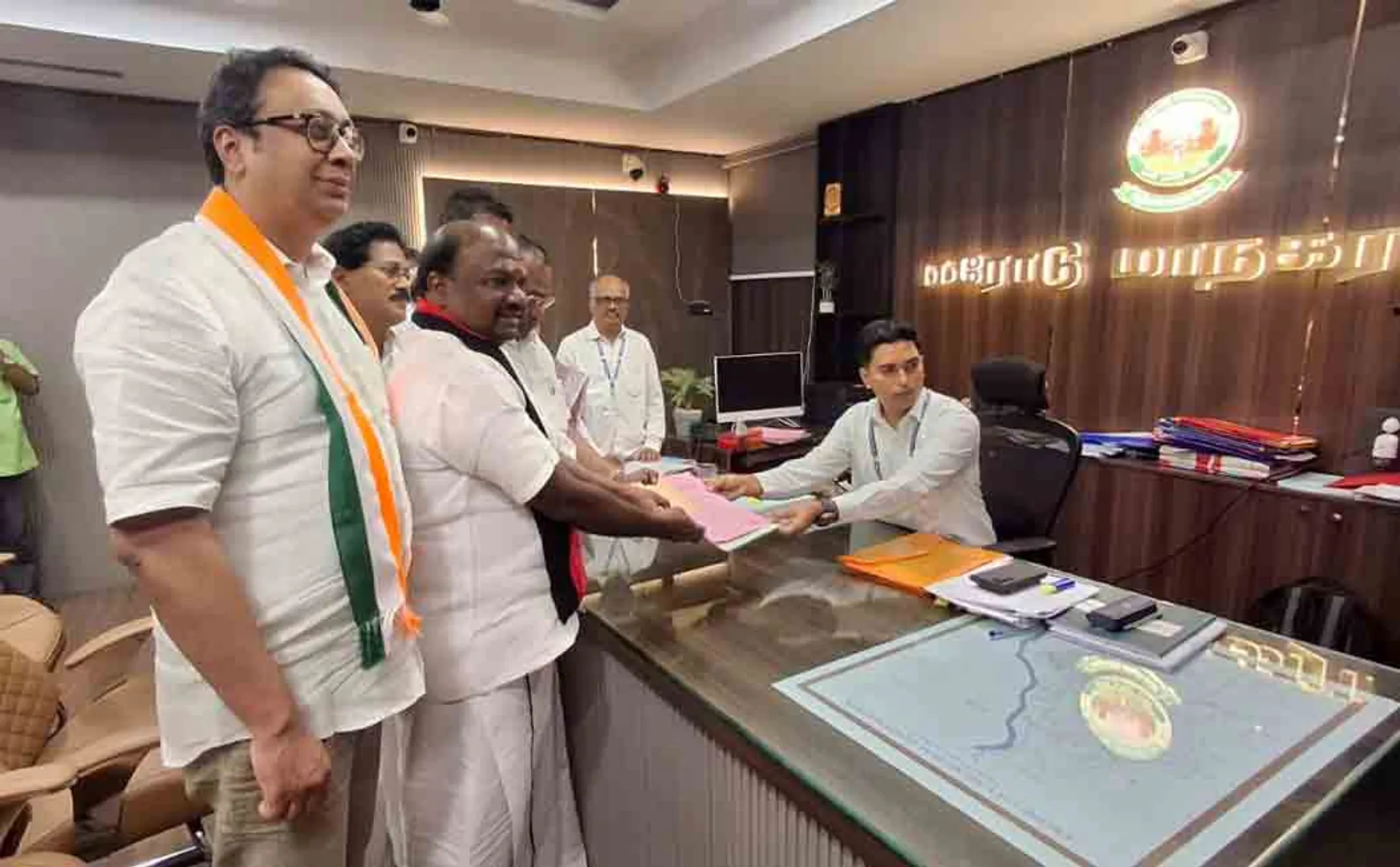 DMK candidate files nomination Erode East constituency by-election