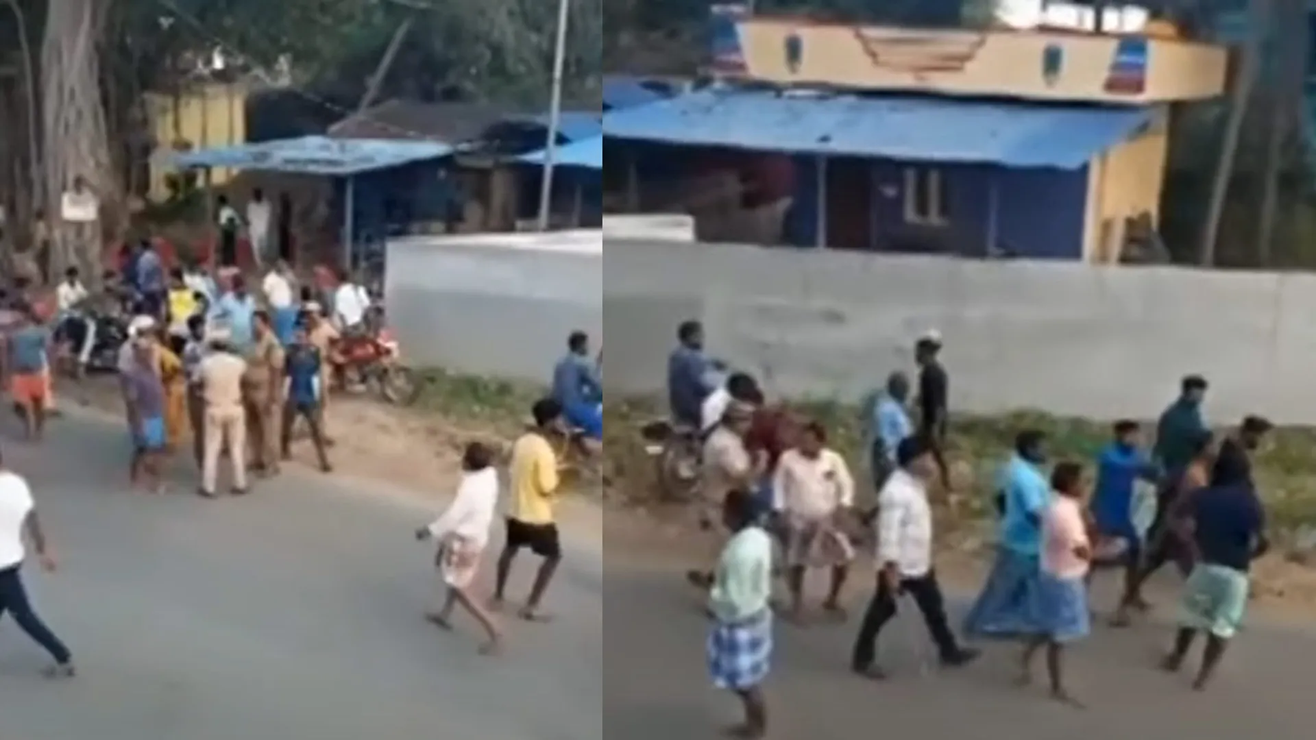 Riot caused by love affair; Police presence in Bochampalli