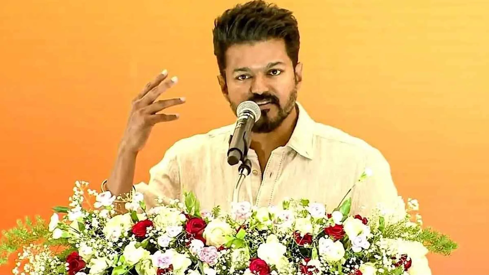  Vijay meets people in a private hall