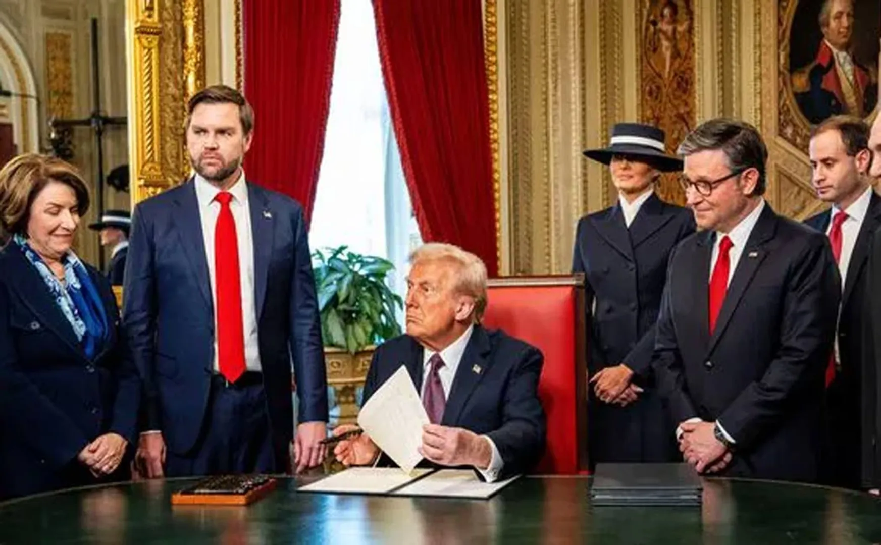 America President Trump makes dramatic announcements