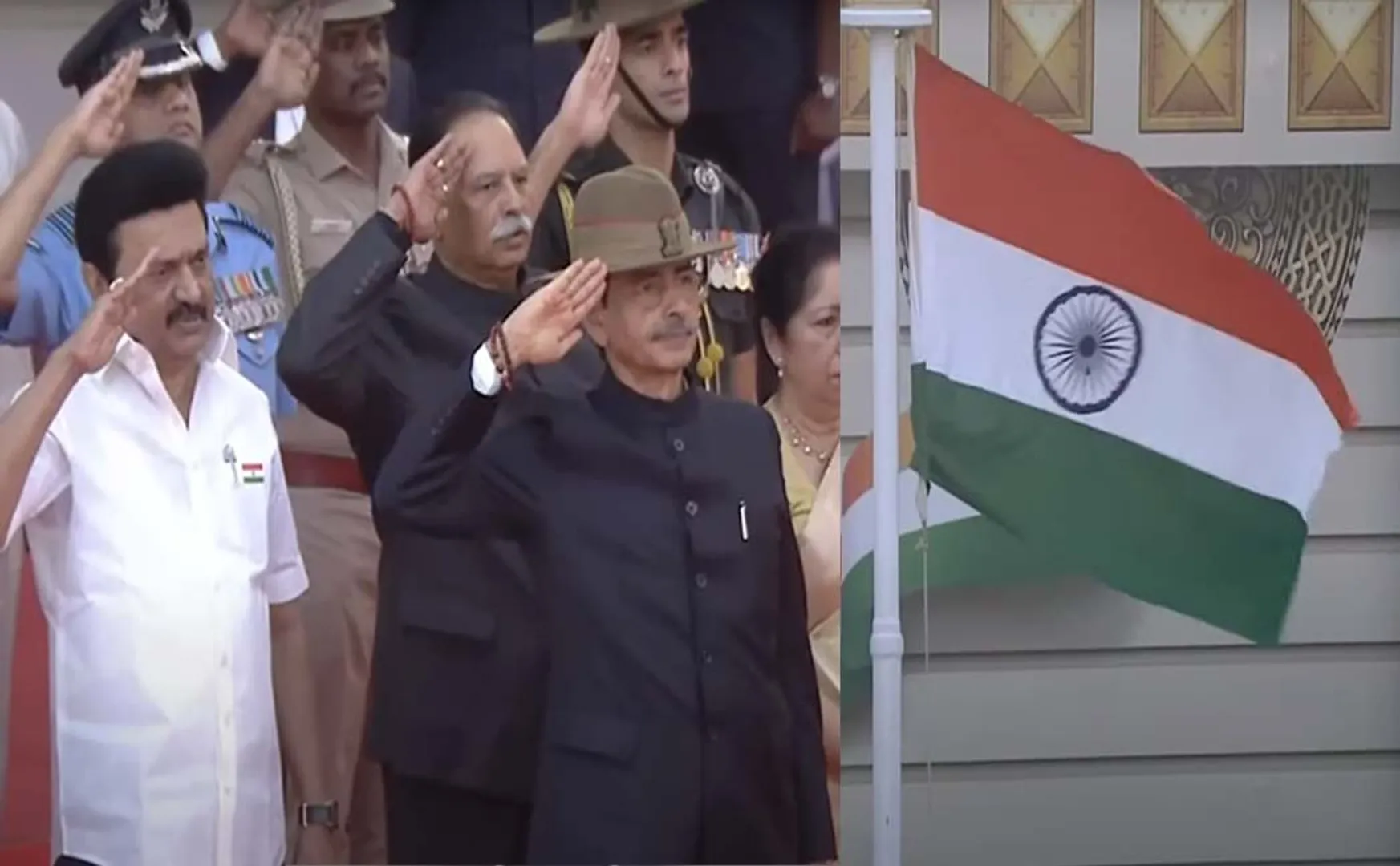 Republic Day Celebration 2025 Governor RN Ravi hoisted the national flag. 